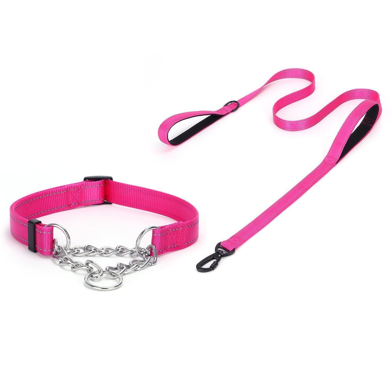 LuxusKollektion Martingal Martingale Halsband S Hot Pink Set, Metall (1-tlg)