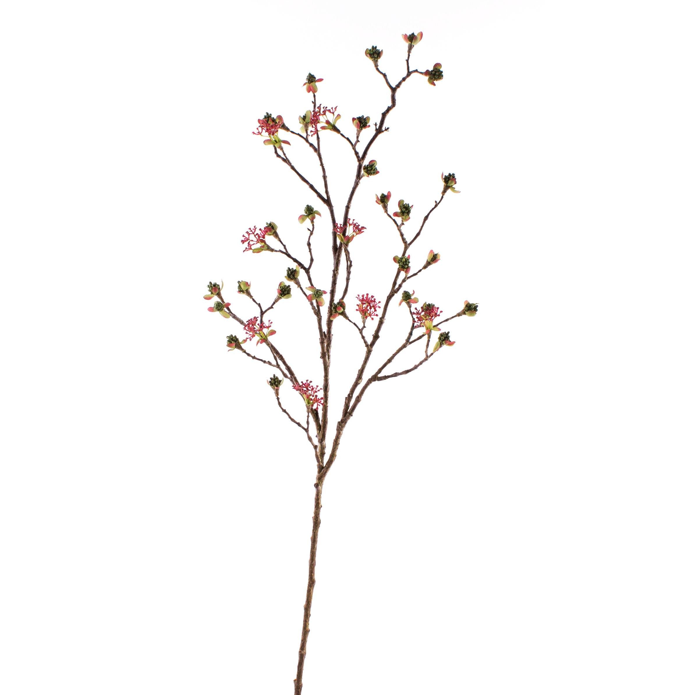 Kunstzweig Künstlicher Ahornzweig Joachim, Knospen, rosa - grün, 110cm Ahorn (Spitzahorn), artplants, Höhe 110.0 cm