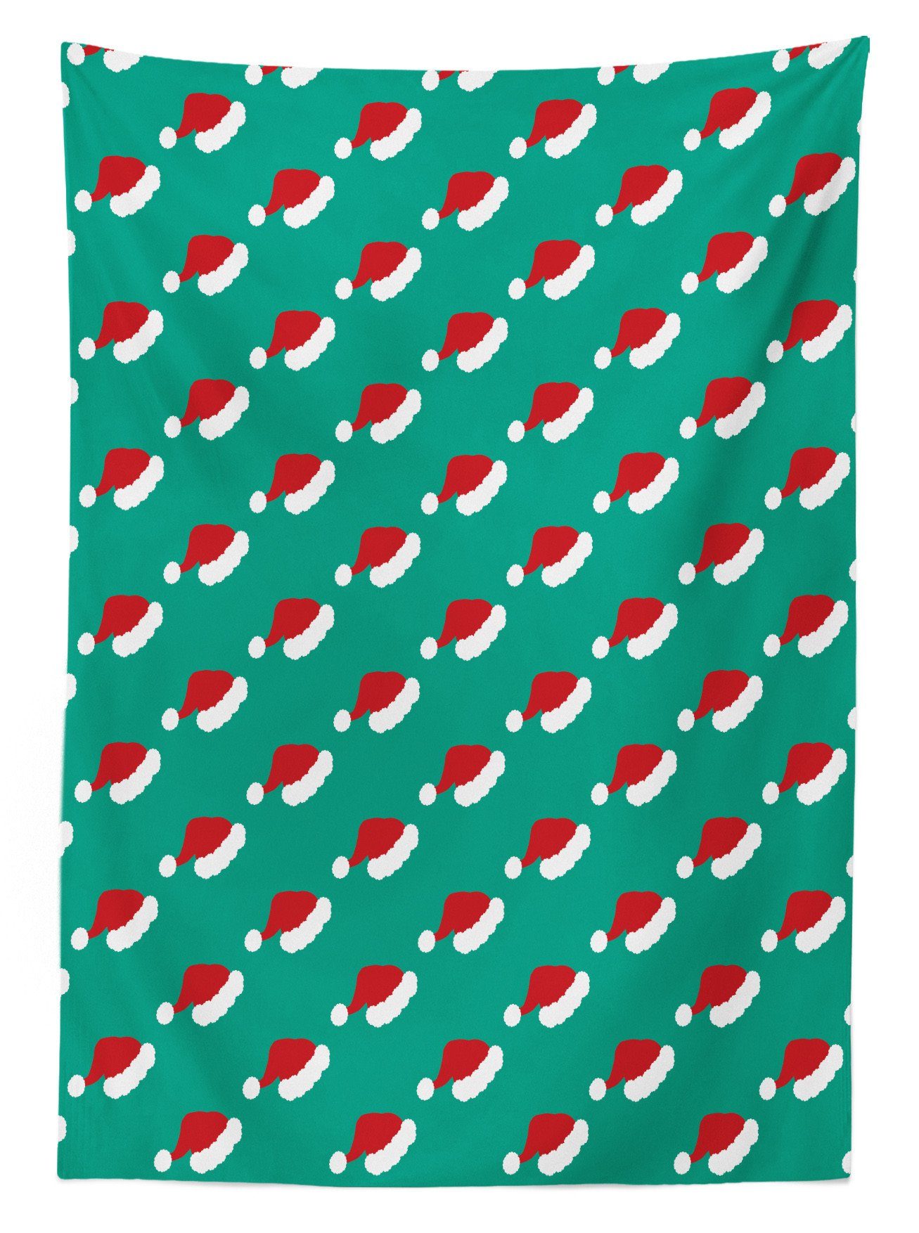 Klare Weihnachten Repetitive Sankt-Hüte Waschbar Für Farbfest Bereich Abakuhaus Tischdecke Grünes geeignet den Außen Farben,