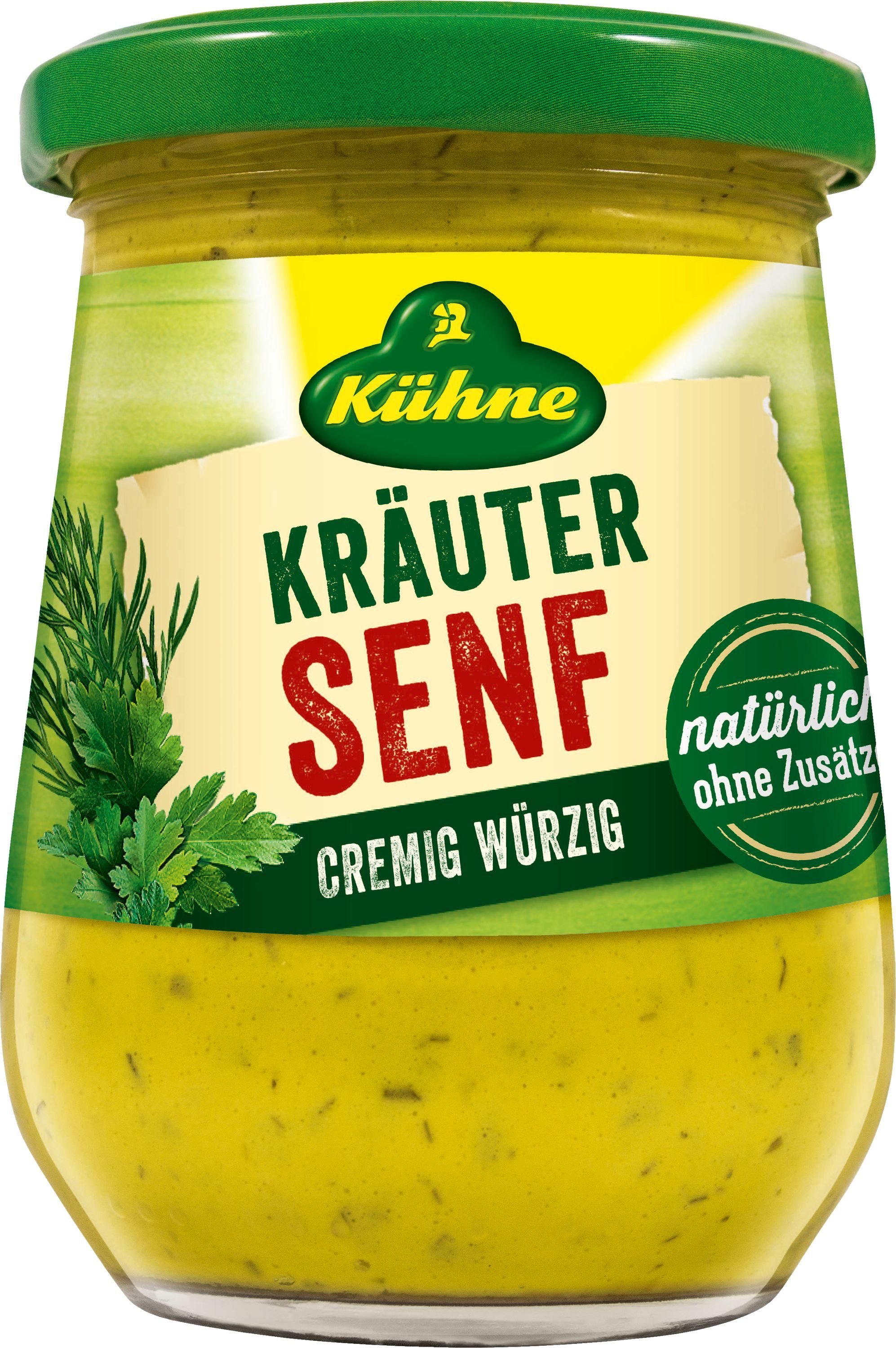 Kühne Saucen, Kuehne Kraeutersenf fein abgestimmt wuerzig kraeftig Senfcreme 250ml