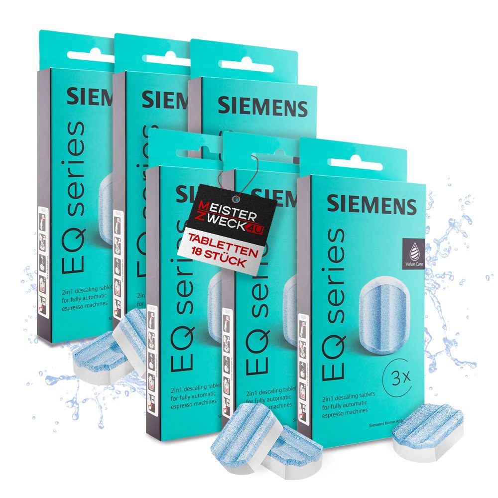 SIEMENS 18x Entkalkungstabletten Entkalkungstabletten (MEISTERZWECK4U, [- TZ80002 Entkalkungstabletten Entkalker)