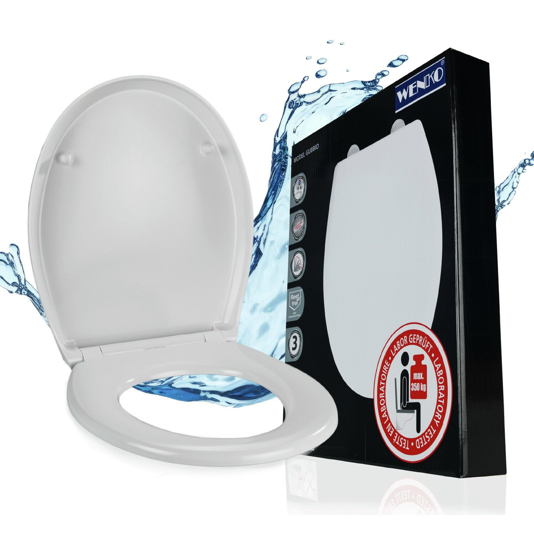 WENKO WC-Sitz Gubbio, Duroplast, mit Absenkautomatik