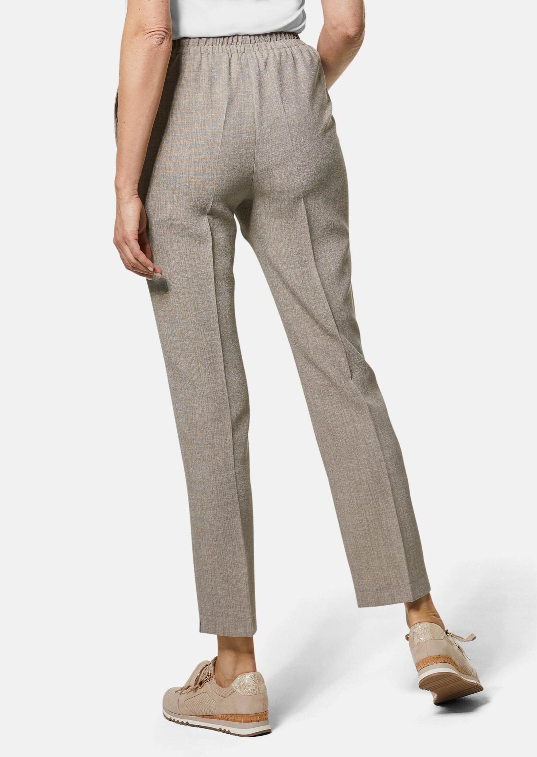 GOLDNER Schlupfhose Schlupfhose Martha in knitterarmer Leinenoptik