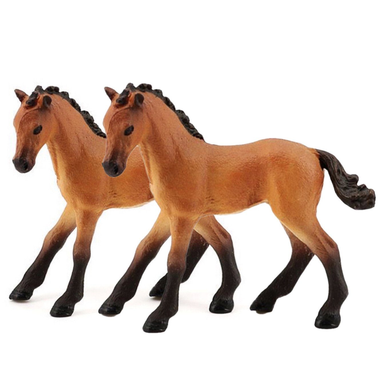 Simulation Tierfigur 2 SCRTD Figuren Stück Tierfiguren, Pferd Ornamente,Kinderspielzeug, Kinder Tiermodell,Kinderspielzeug,für