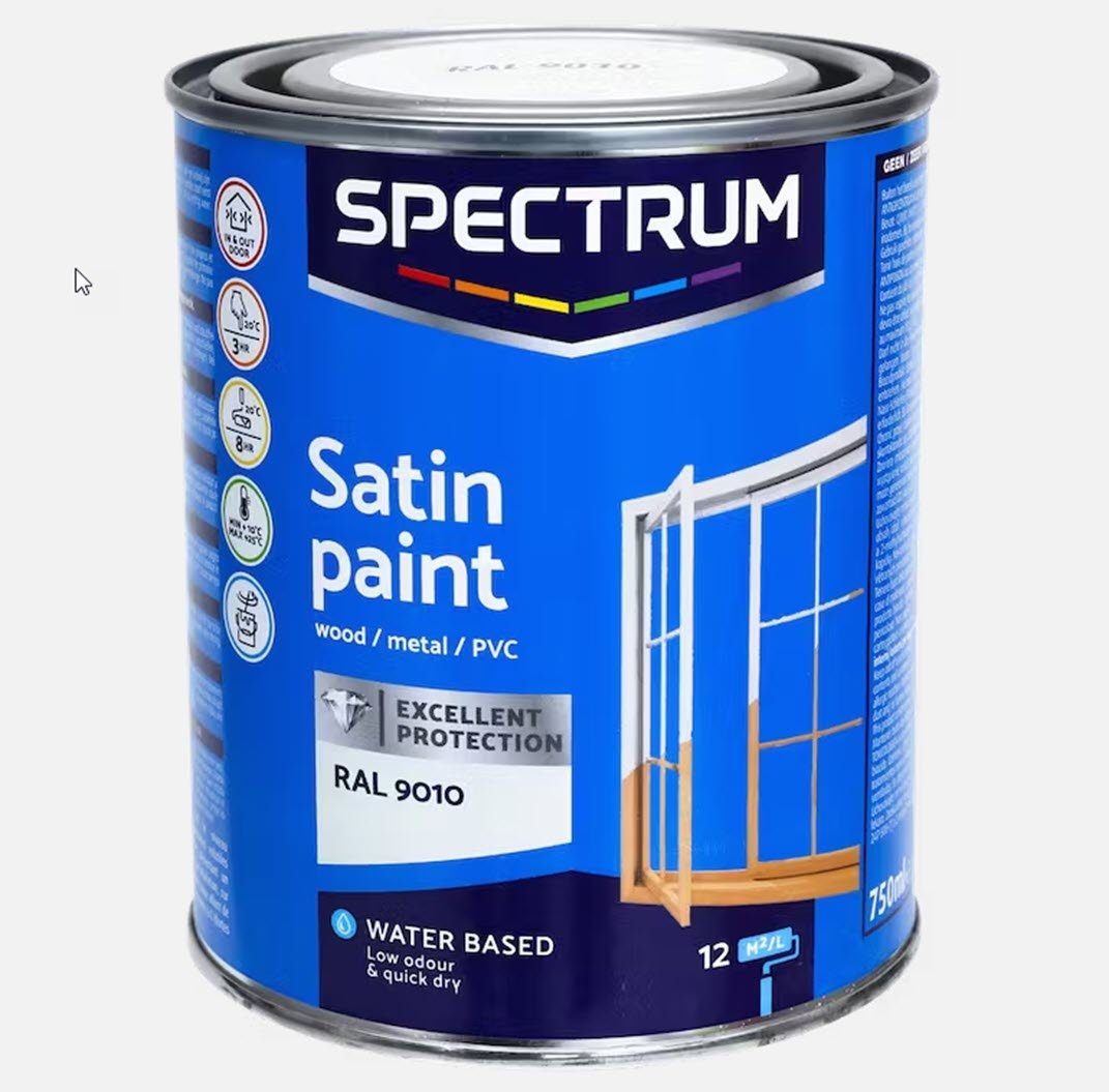 Spectrum Lack Acryllack Seidenglanz 750 ml verschiedene Farben weiss RAL 9010
