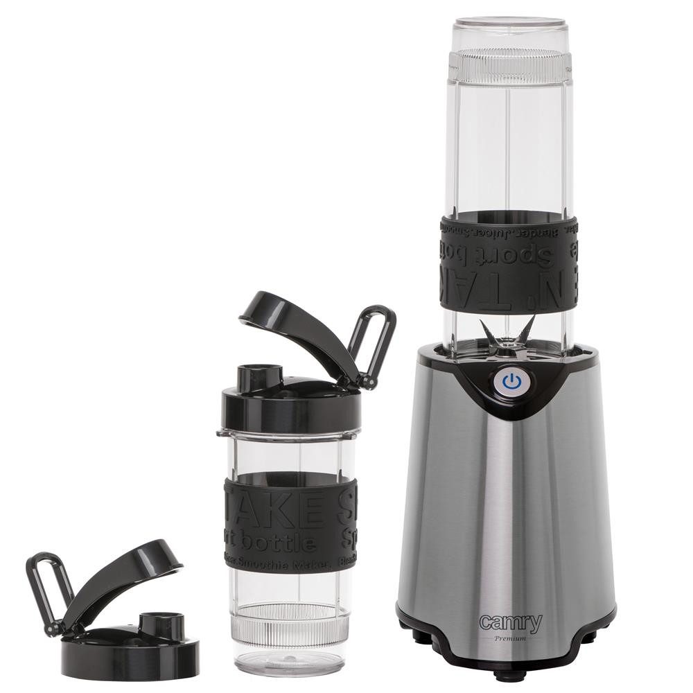 Camry Standmixer CR 4069 Edelstahl-Standmixer, 800,00 W, für Smoothies, Cocktails, Crushed Eis, mit 2 Trinkflaschen