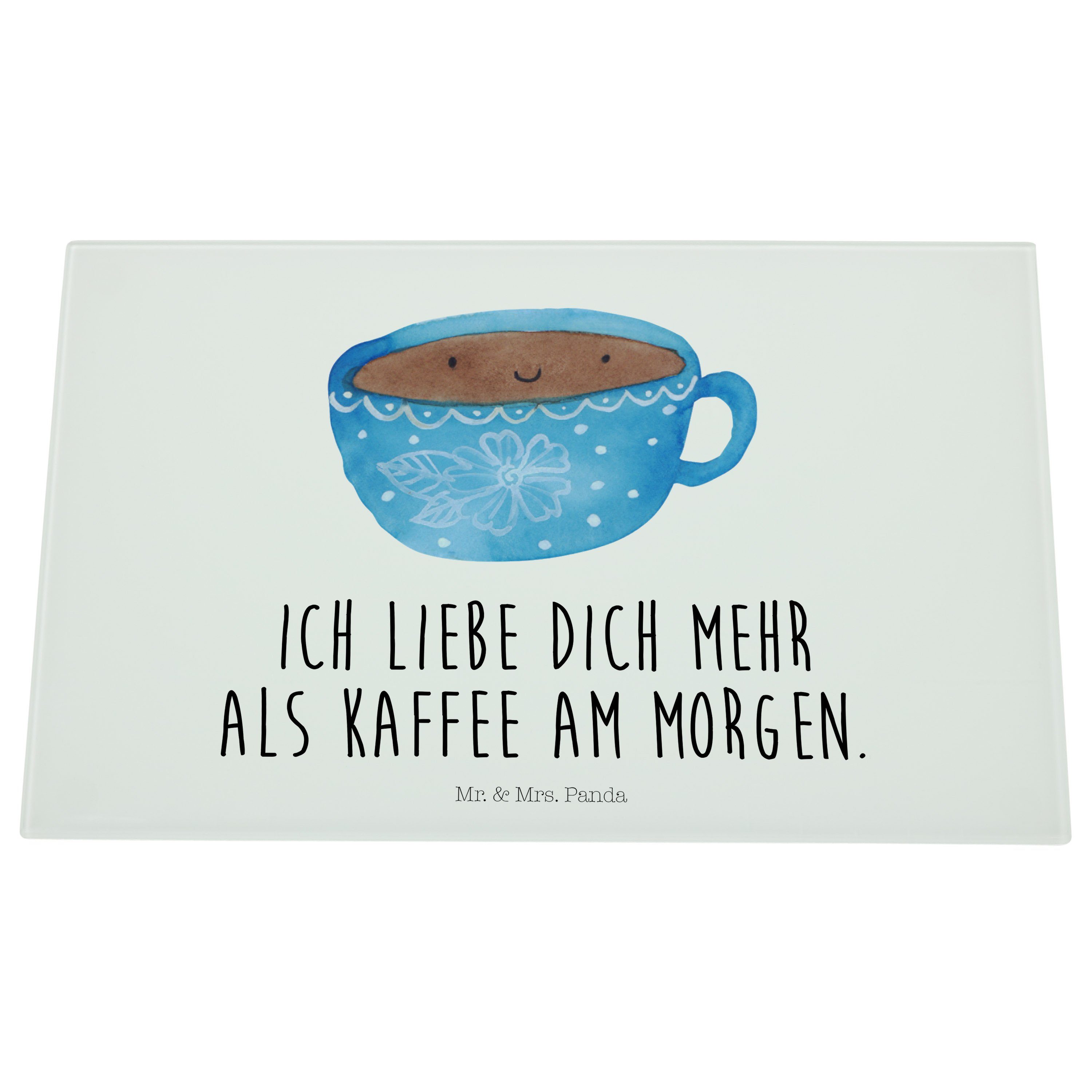 - Tasse Geschenk, Liebe, Schn, Kaffee Servierbrett Glücklich, (1-St) Glas, Tiere, Genuss, Mrs. Weiß Panda & - Premium Mr.