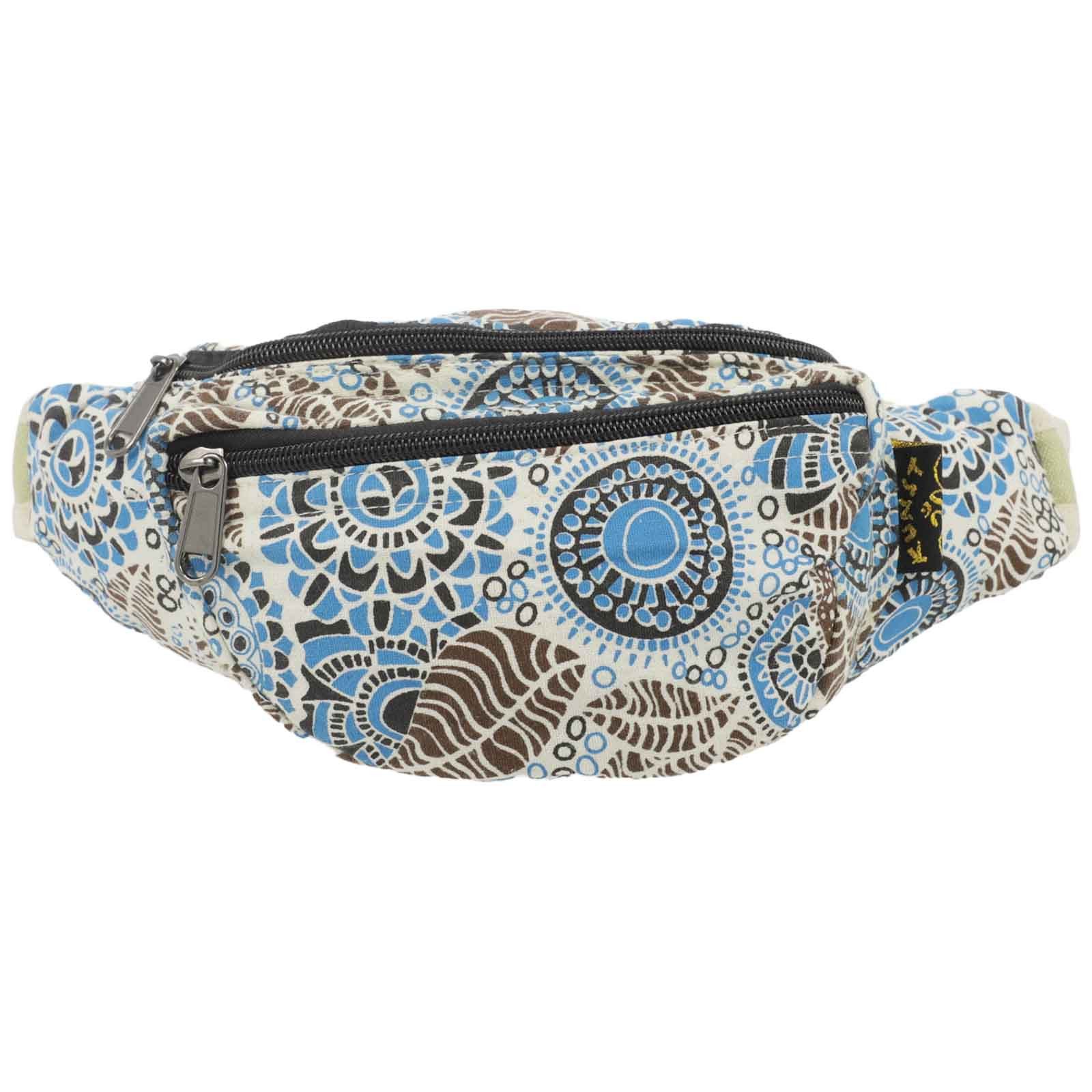 KUNST UND MAGIE Bauchtasche KUNST UND MAGIE Boho Bauchtasche Gürteltasche Hüfttasche Sidebag Cross