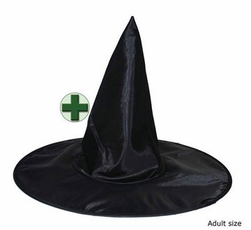 Karneval-Klamotten Hexen-Kostüm langes schwarzes Hexenkleid Damen mit Hexenhut, Damenkostüm Frauenkostüm Hexe Halloween Kleid mit Hexenhut