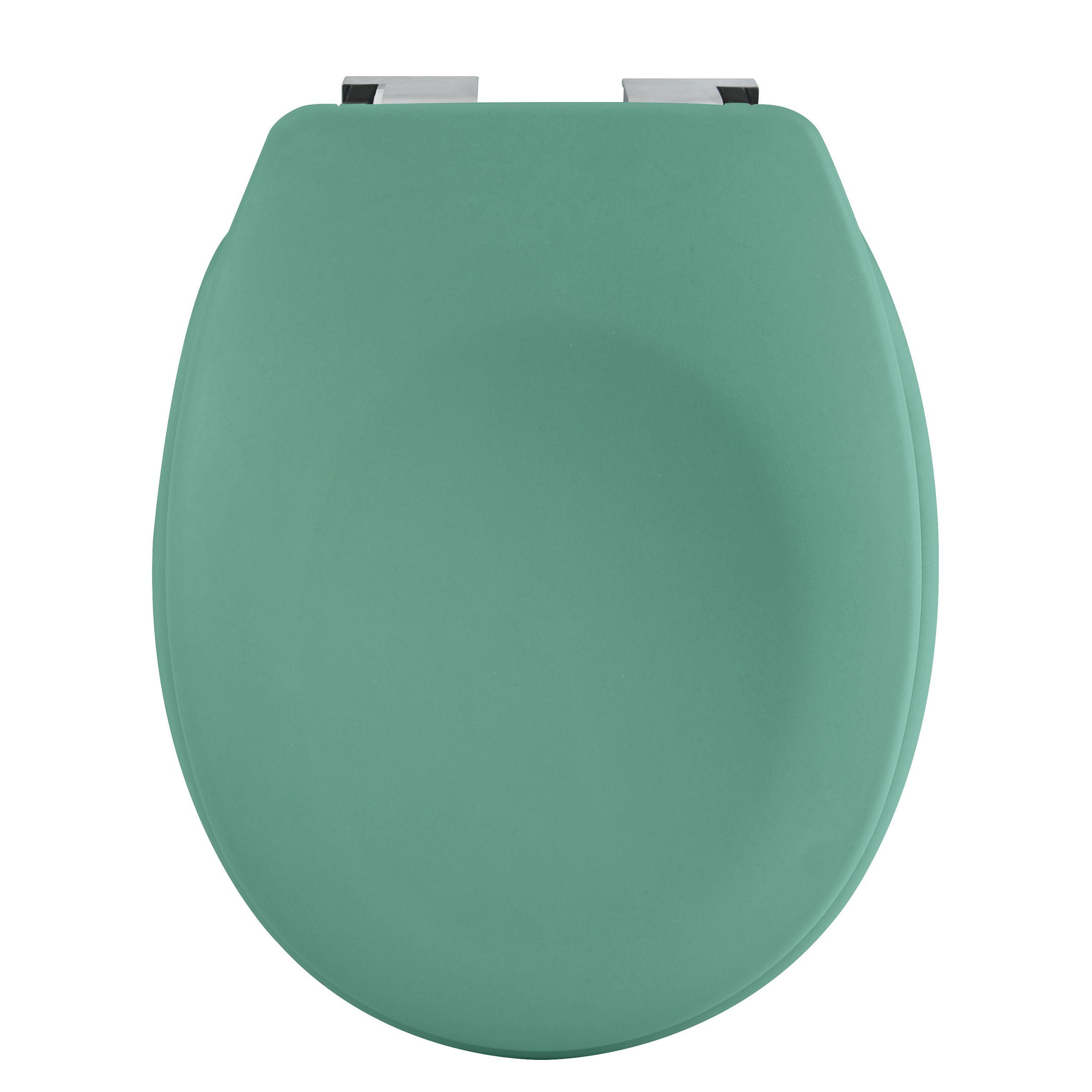 spirella WC-Sitz NEELA, Premium Toilettendeckel aus leichtem Duroplast Kunststoff, hohe Stabilität, langlebig, bruchsicher, Soft Close Absenkautomatik, oval, neue Trendfarben in angesagter matt Optik, grün