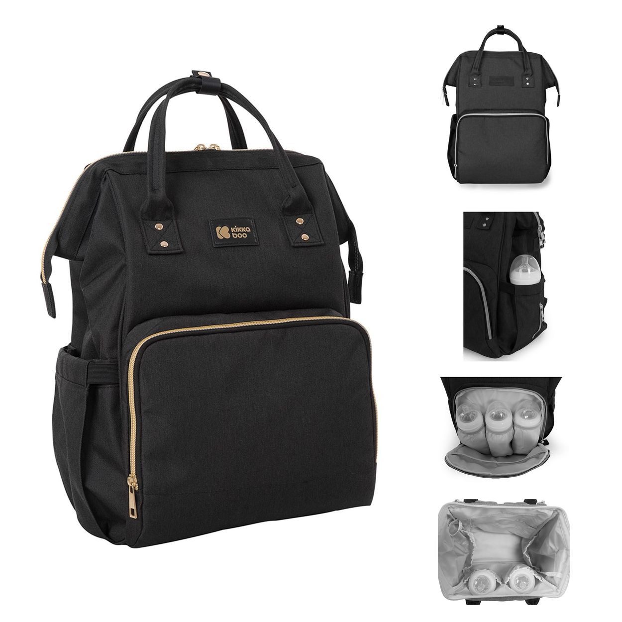 Kikkaboo Wickeltasche Siena (1-tlg), Wickelunterlage, Thermo-Flaschenfächer, wasserabweisende Tasche