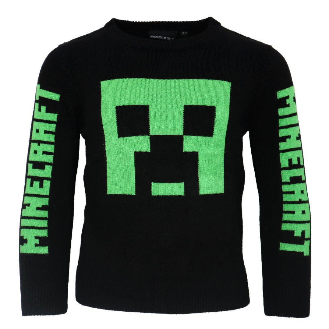 Minecraft Sweater Minecraft Creeper Kinder Jungen Pulli Pullover Gr. 116 bis 152