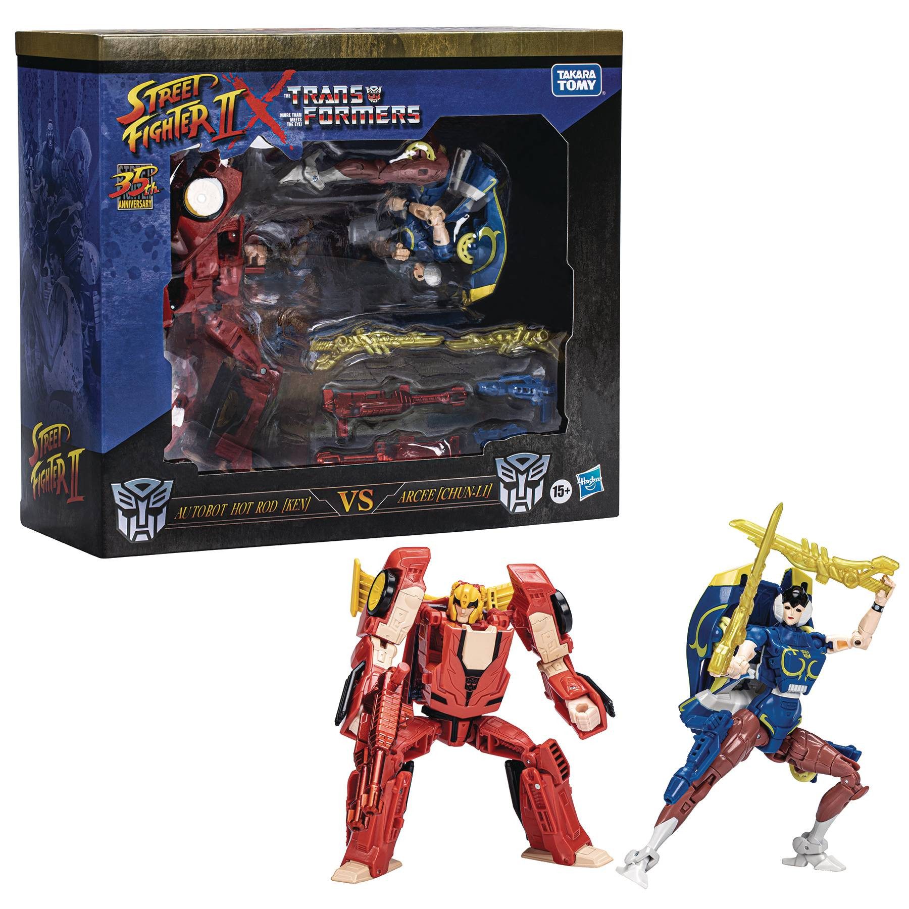 Hasbro Actionfigur Transformers X Street Fighter II Hot Rod (Ken) & Arcee (Chun-Li) Actio