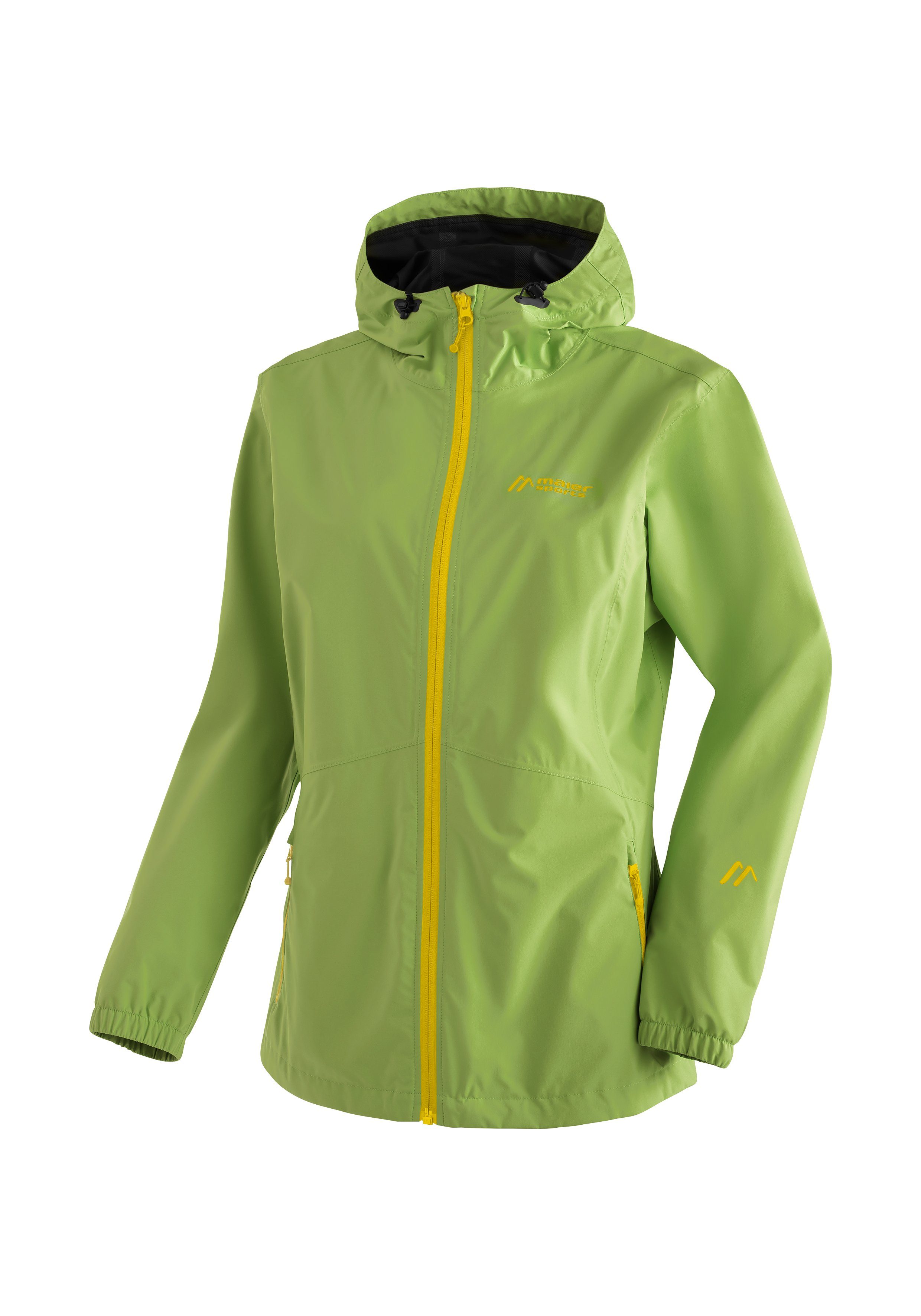 Maier Sports Touren und Eco 2,5-Lagen-Jacke Funktionsjacke W Wanderungen Tind Minimalistische für grasgrün