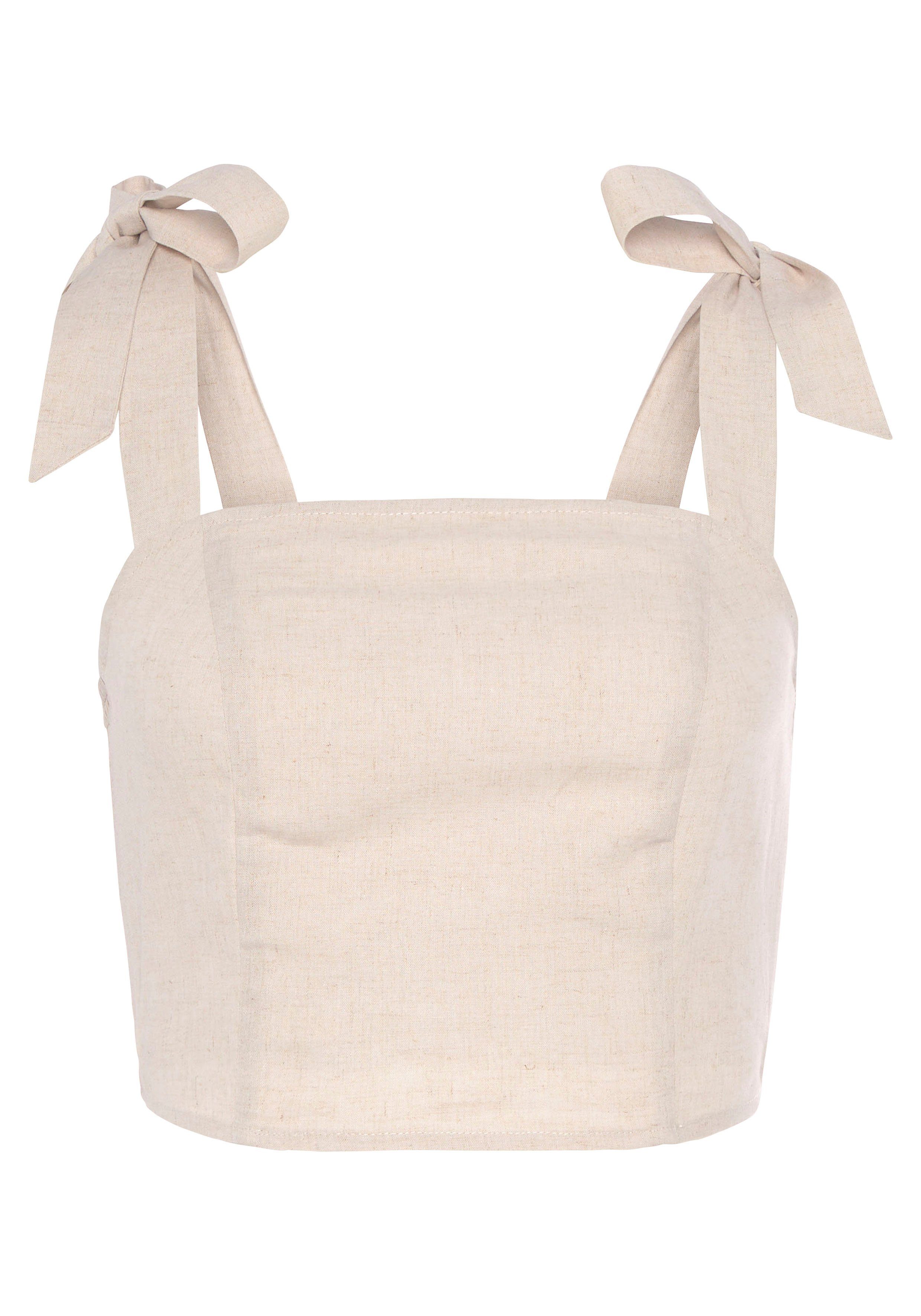 LASCANA Crop-Top aus Leinen-Viskose-Mix günstig online kaufen