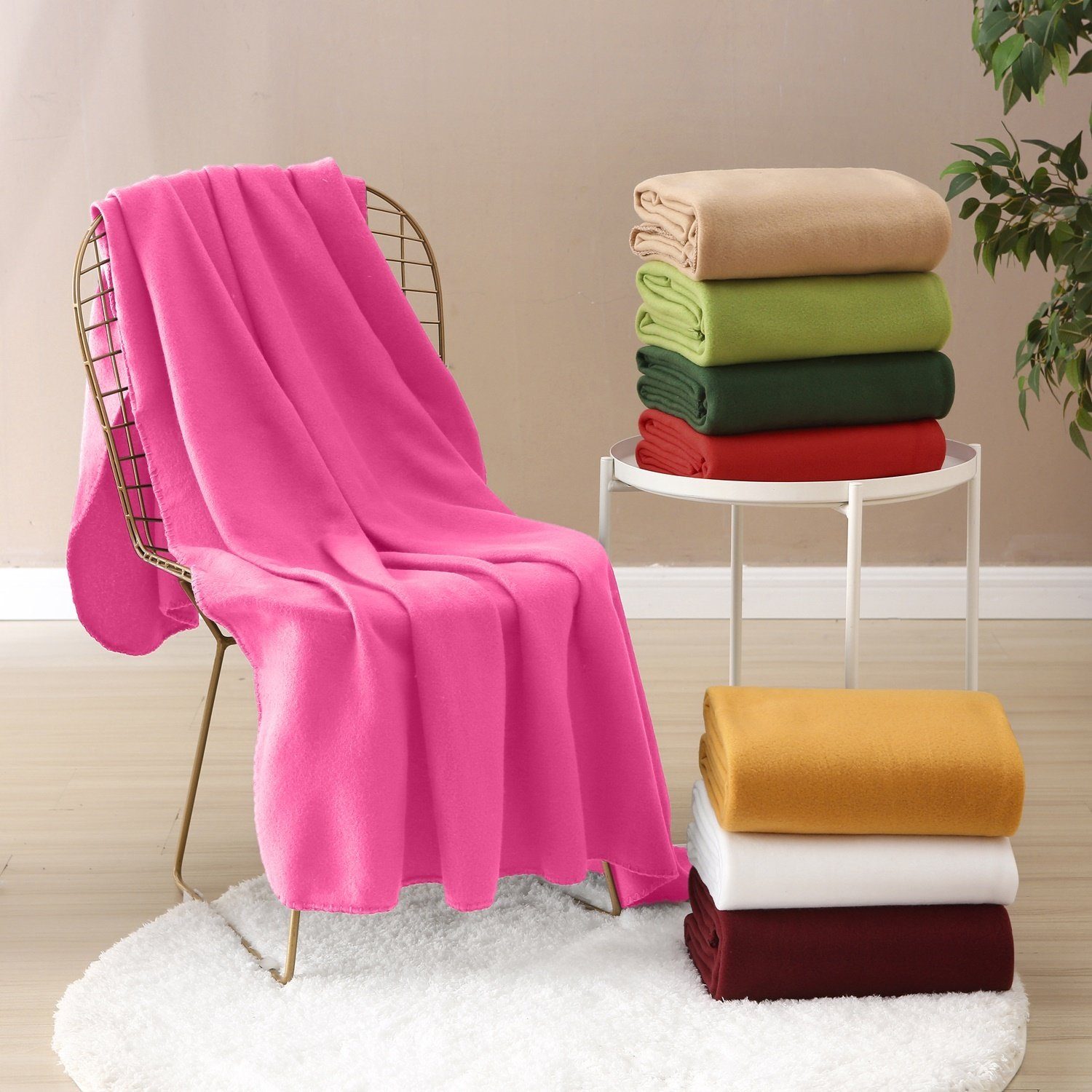 Wohndecke Polar-Fleece, wometo, (2er Set Fleecedecken) günstig online kaufen