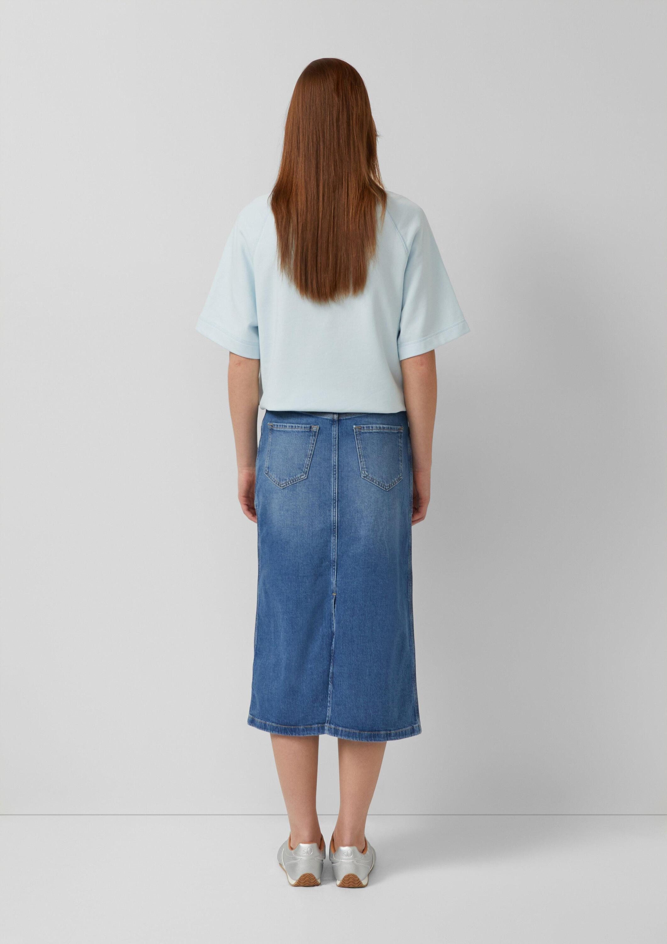 s.Oliver Midirock Rock Midi-Jeansrock mit aufgesetzten Taschen