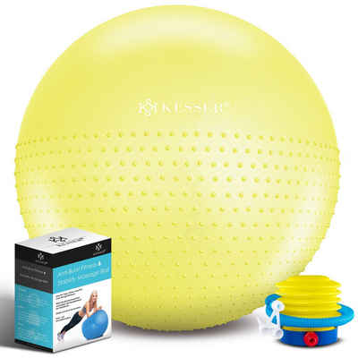 KESSER Gymnastikball, Yogaball Massageball Sitzball mit Luftpumpe Pumpe BPA-Frei Büro Anti-Burst als Fitness Yoga Core