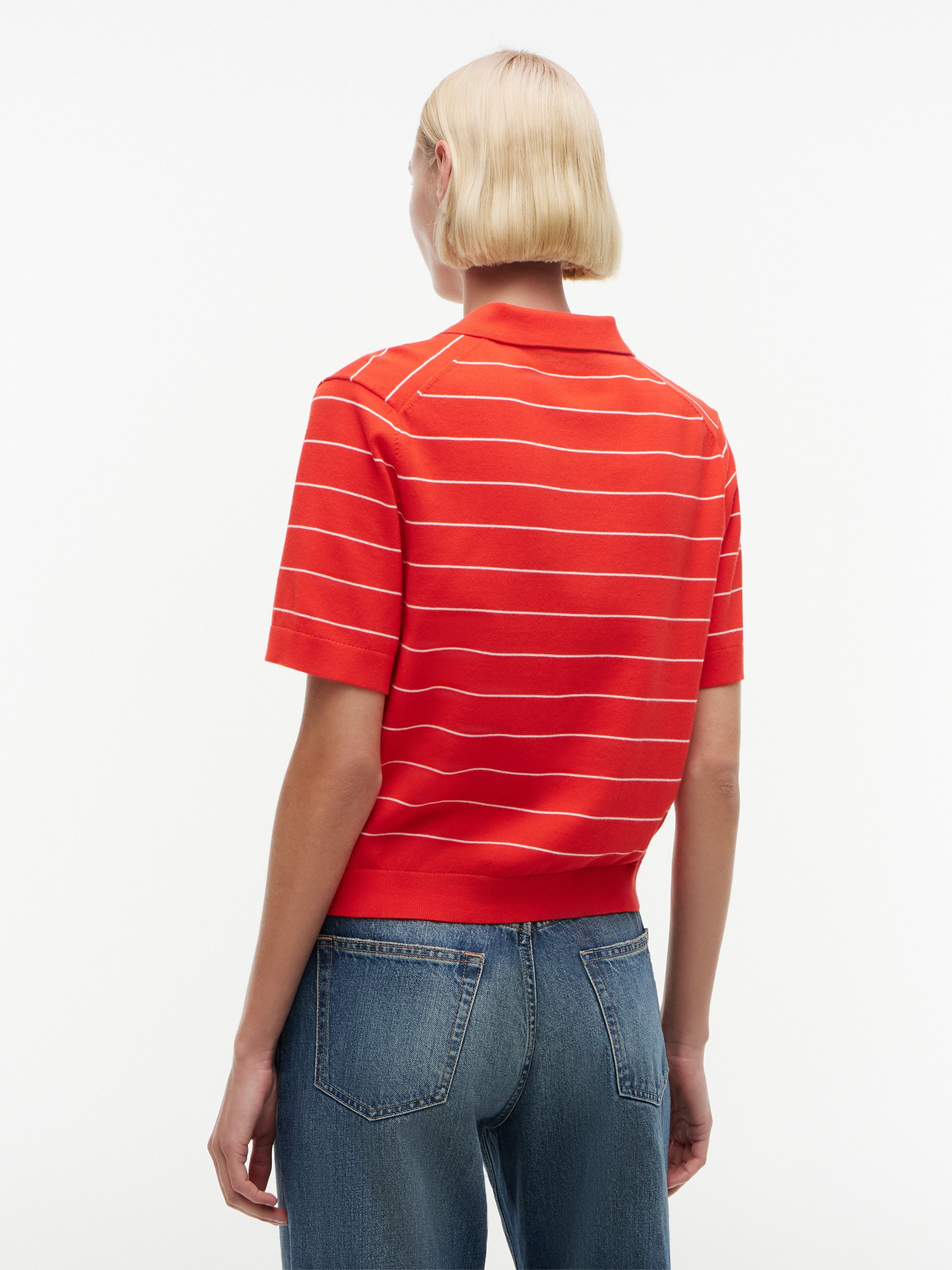 Tommy Hilfiger Polokragenpullover JERSEY STITCH MINI POLO Baumwollmischung, Polokragen, Kurzarm