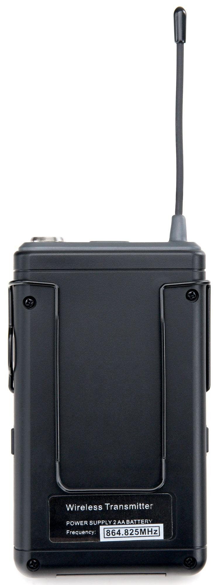 McGrey Mikrofon UB-IK4 Funk Taschensender mit Lavaliermikrofon, Frequenz: 828,175 MHz, Praktischer Gürtelclip auf der Rückseite zur Befestigung