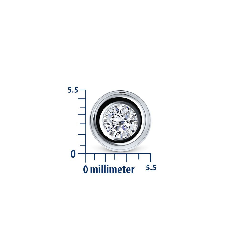 Miore Paar Ohrstecker MA9132E aus Weißgold 9 Karat 375 Gold - mit Zirkonia, Damen Ohrringe mit 0,40 Karat