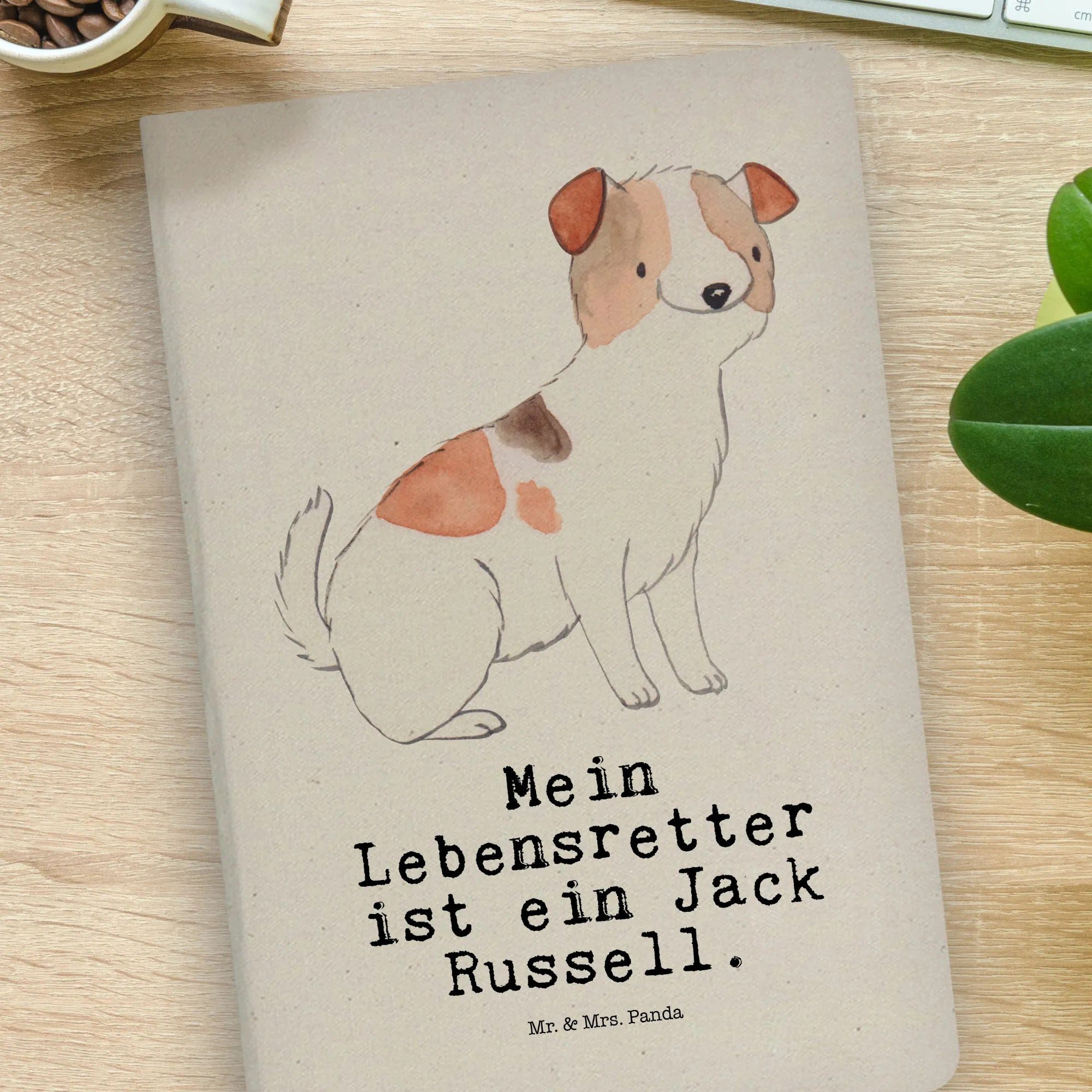Thumbnail - Mr. & Mrs. Panda Notizbuch Jack Russel Terrier Lebensretter - Transparent - Geschenk, Tierfreund Mr. & Mrs. Panda, Bezau...