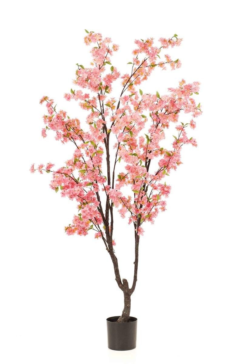 Kunstbaum Deko Kirschblütenbaum JANKFUN mit Blüten, Kunststamm, rosa, 210cm Zierkirsche, artplants, Höhe 210.0 cm