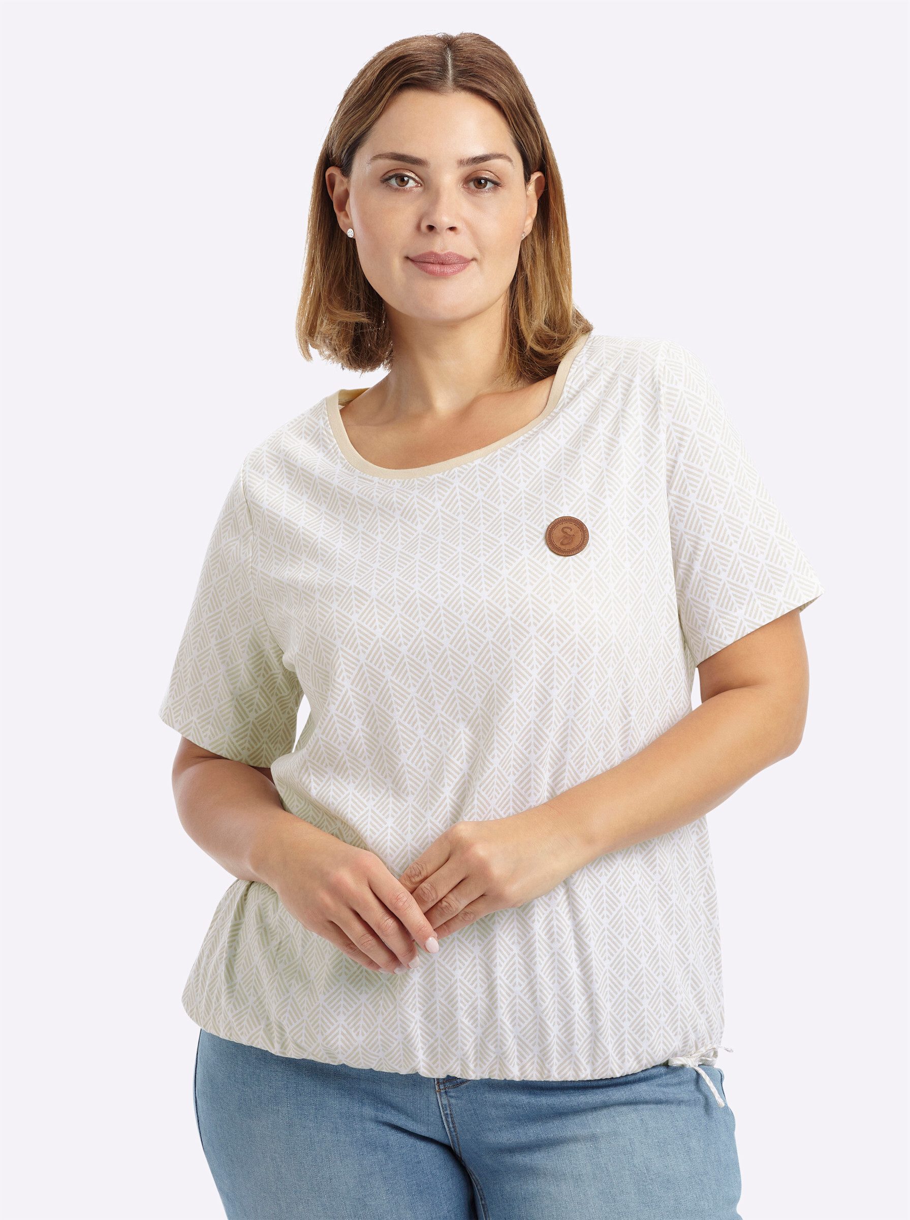 Sheego T-Shirt Halbarmshirt Kurzarm