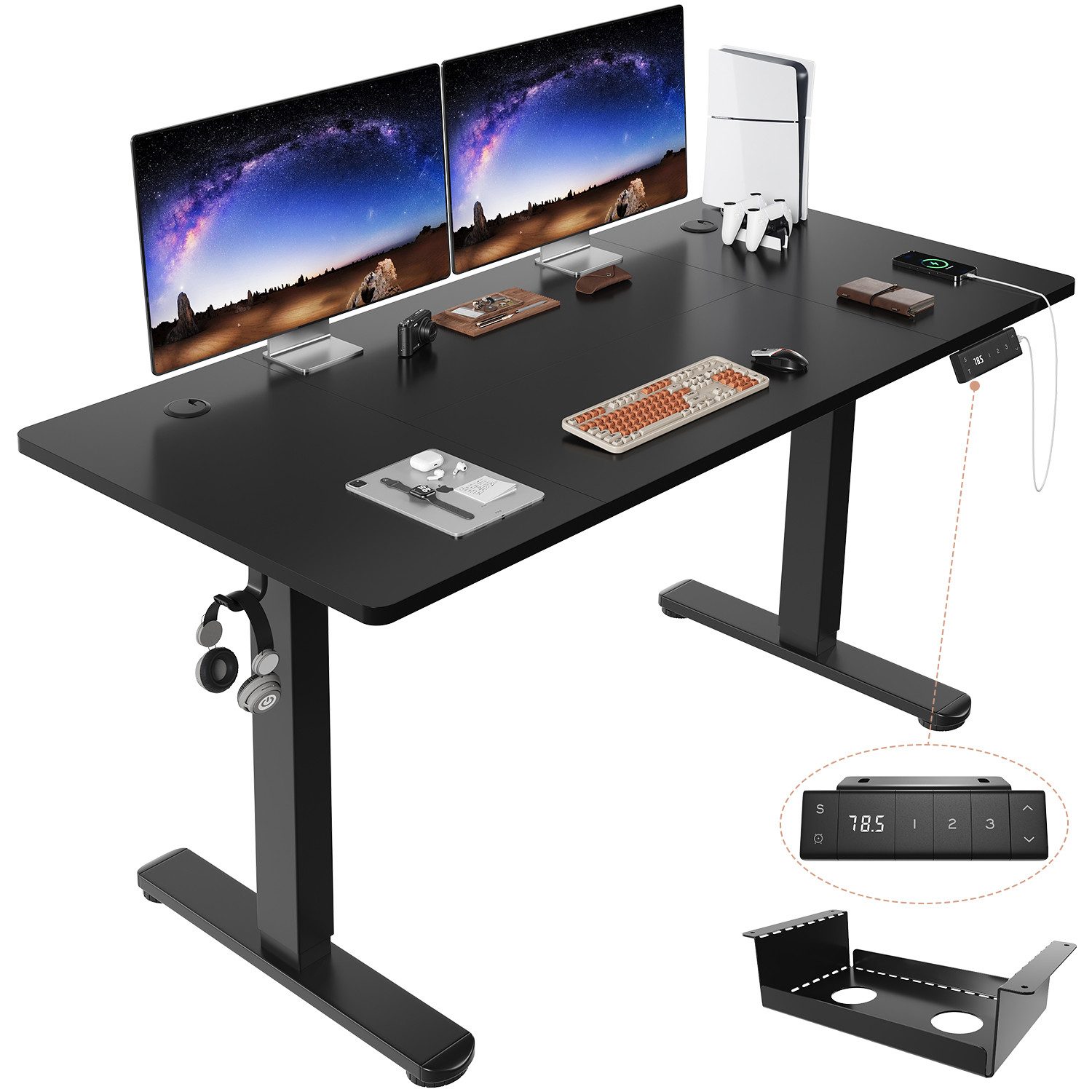 HOMALL Schreibtisch Höhenverstellbarer Schreibtisch mit 3 Höhen-Speicherfun günstig online kaufen