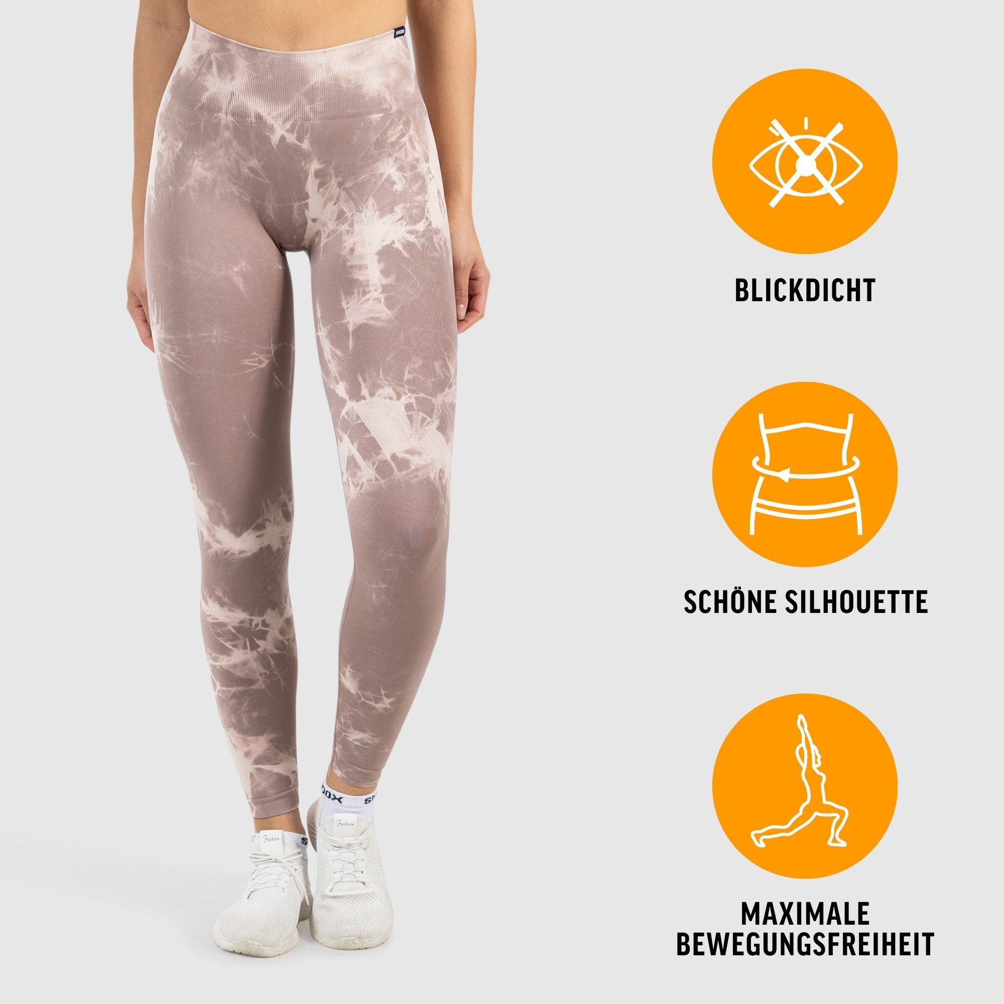 Smilodox Leggings Becci, Seamless High Waist Scrunch Sporthose, Batik-Effek günstig online kaufen