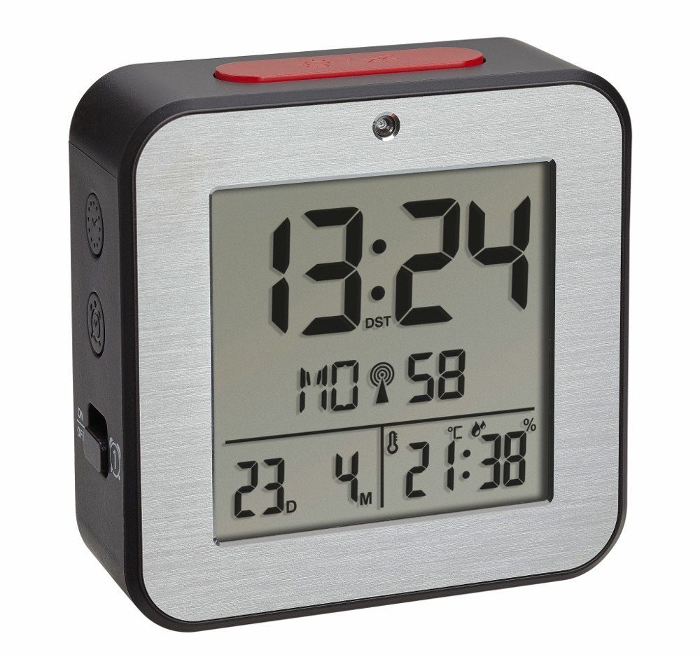 Funkwecker digitaler Wecker TFA 60.2547.54 mit Aluminium-Front