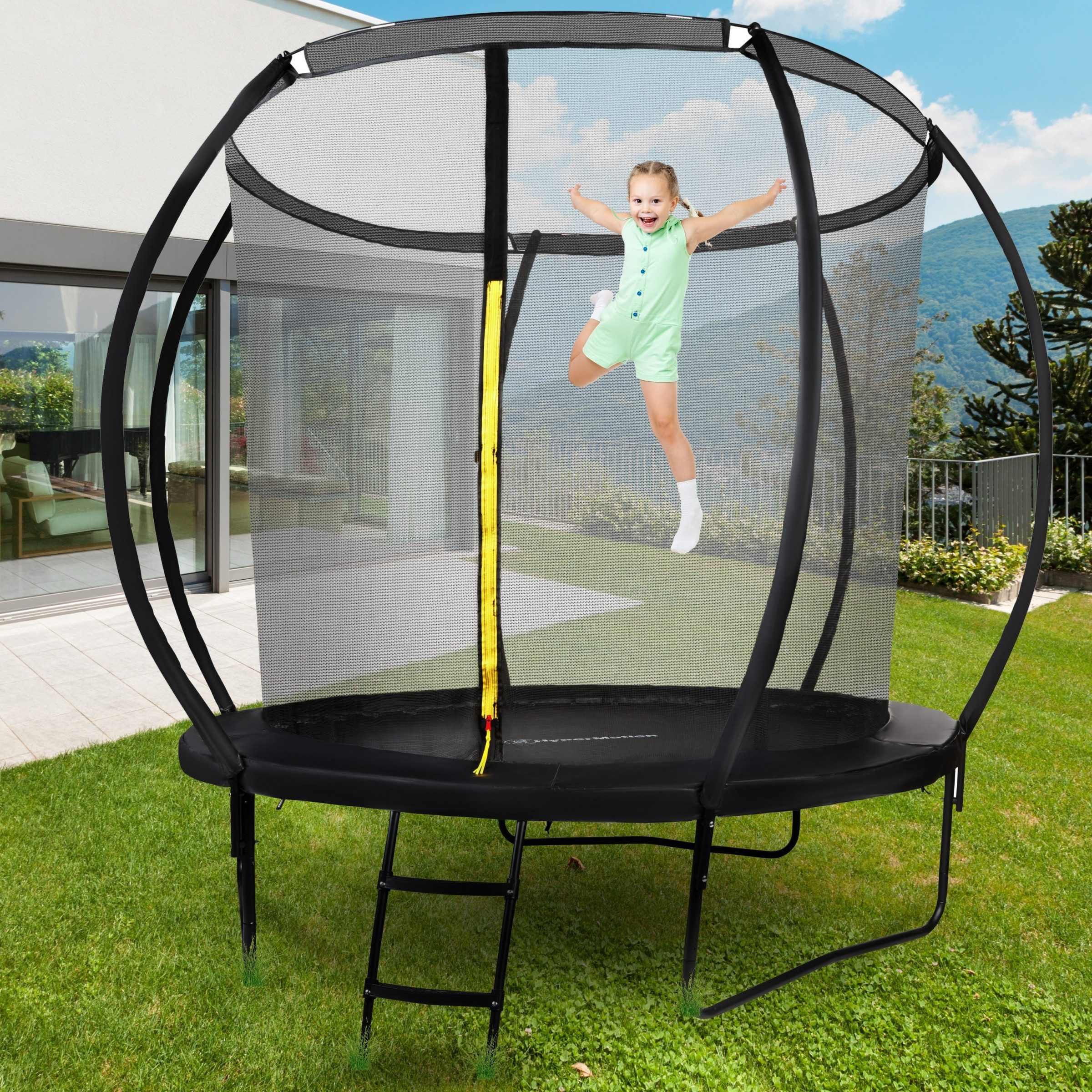 HyperMotion Kindertrampolin Gartentrampolin 244 cm – mit Sicherheitsnetz, L günstig online kaufen