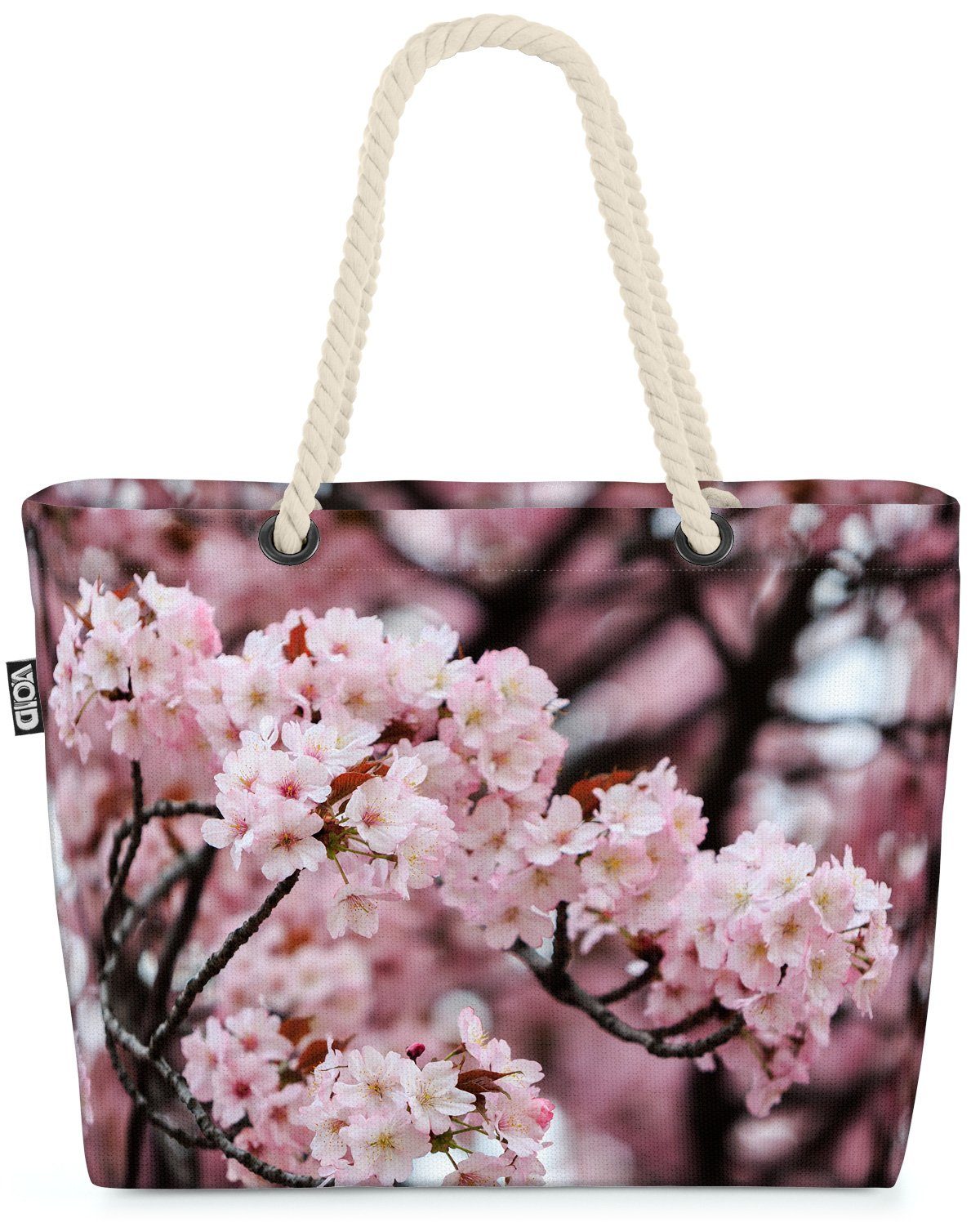 Strandtasche kirsche (1-tlg), VOID Blossem Cherry schloss Japan landschaft Sakura sakura japan j