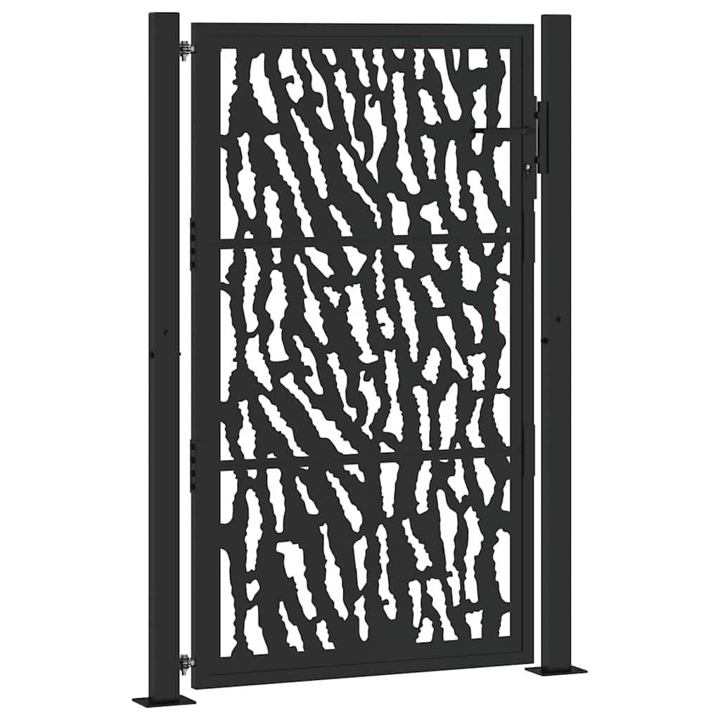 Gartentor Gartentor Schwarz 100x150 cm Stahl Trace Design