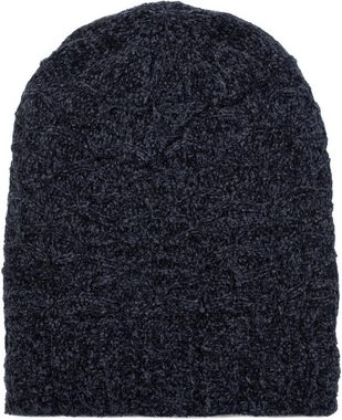 styleBREAKER Strickmütze (1-St) Chenille Beanie Mütze mit Waben Muster