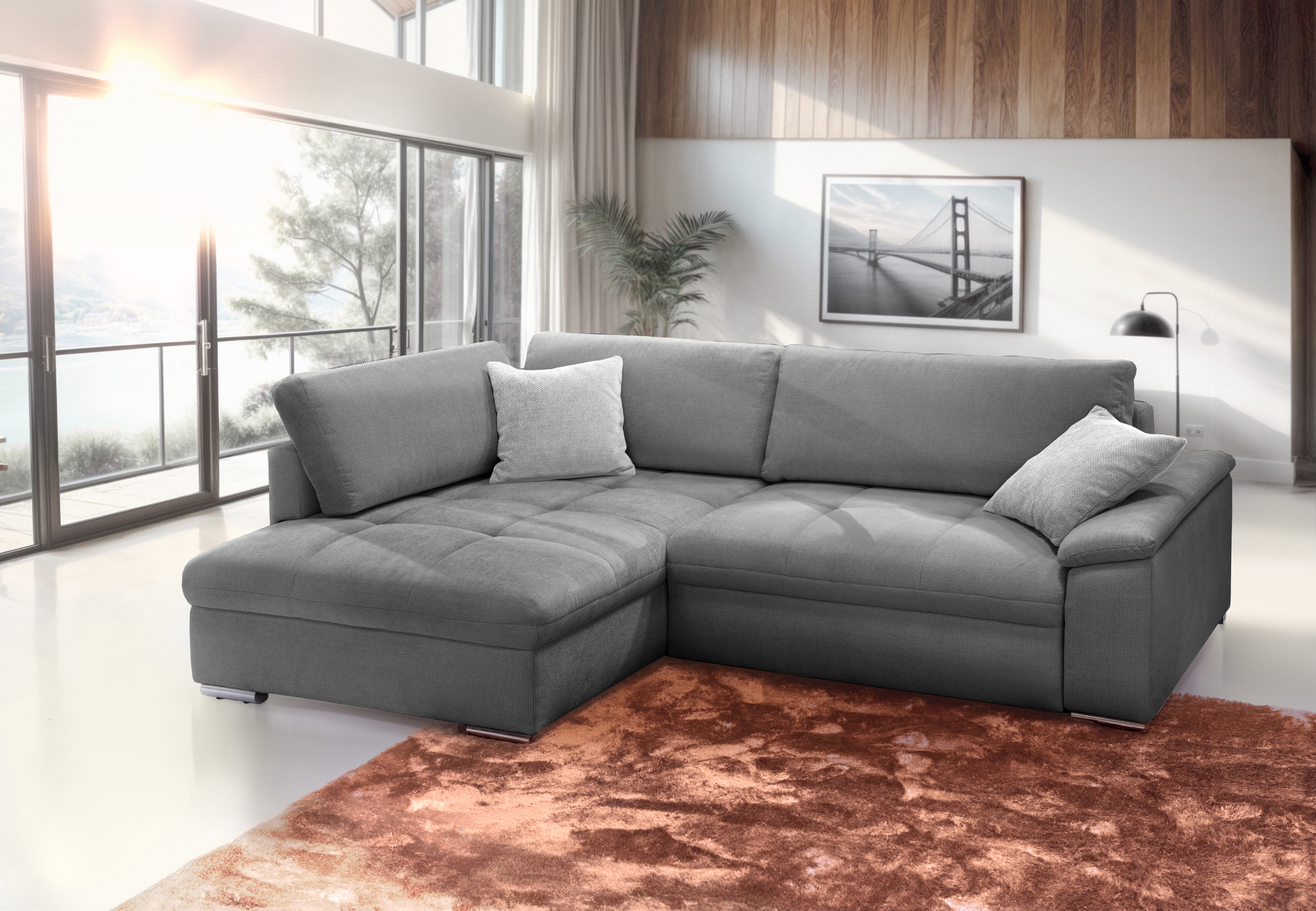 exxpo - sofa fashion Ecksofa Casa Grande inkl. Bettfunktion, Bettkasten, OTTOs Choice, bequem, L-Form, guter Sitzkomfort, grioße Liegefläche