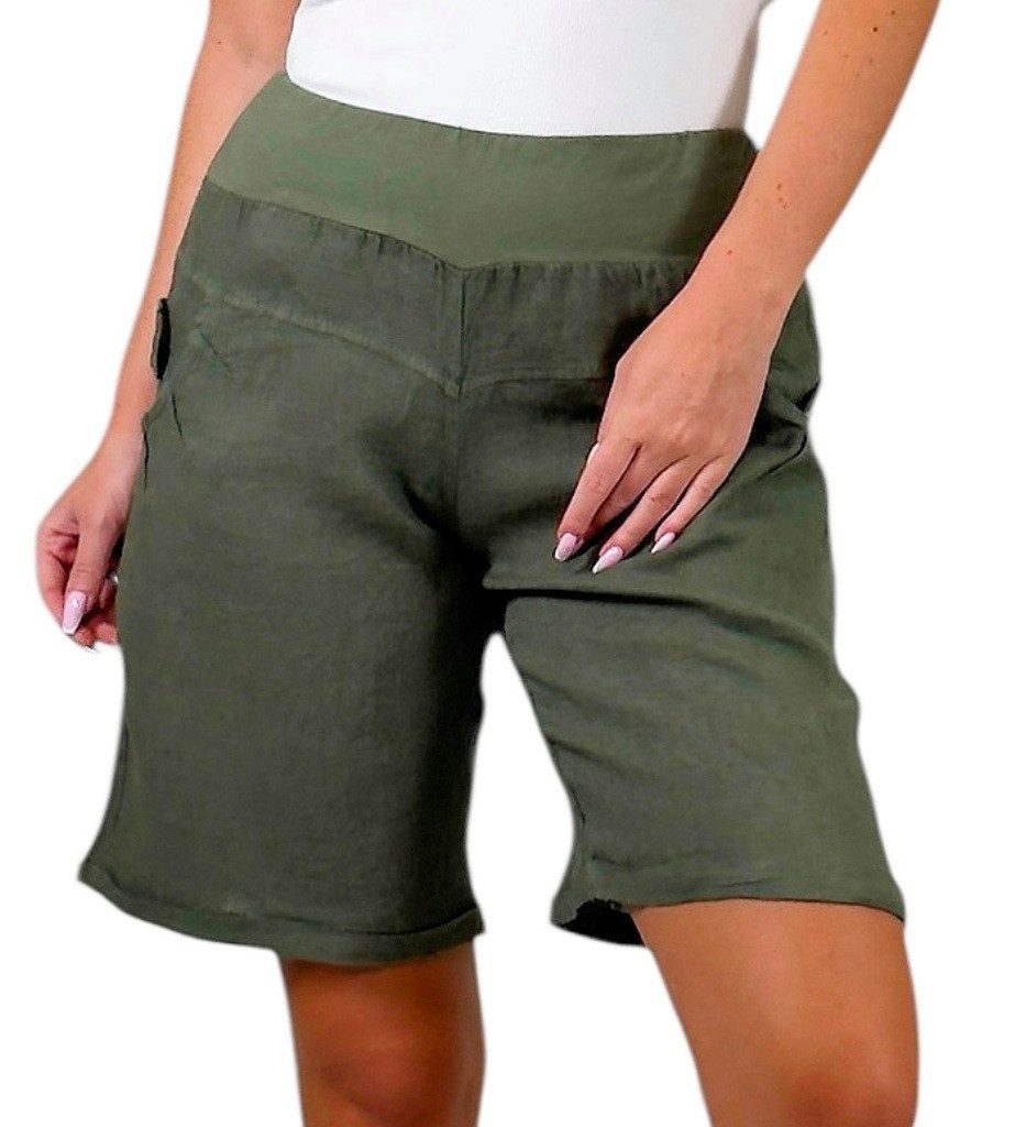 Mississhop Leinenhose 100 % Leinen Leinenshorts günstig online kaufen