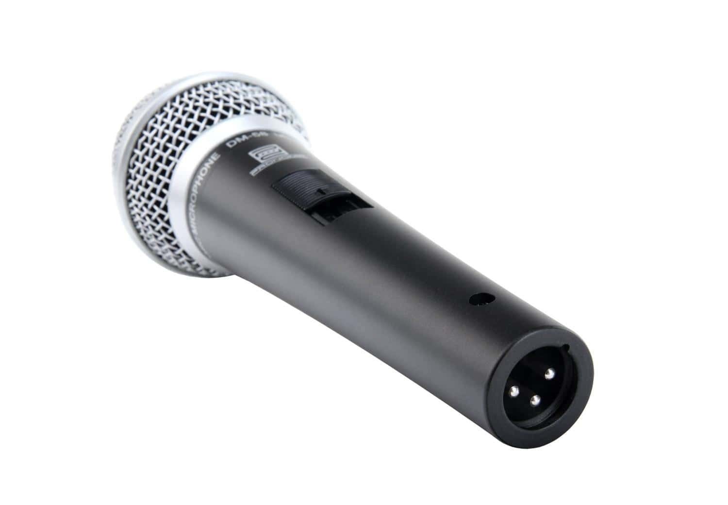 Pronomic Mikrofon DM-58 Dynamisches Gesangs Mikrofon mit Schalter (inkl. 3x Mikrofone und 3x 5m XLR Kabel, 6-tlg), Richtcharakteristik: Superniere