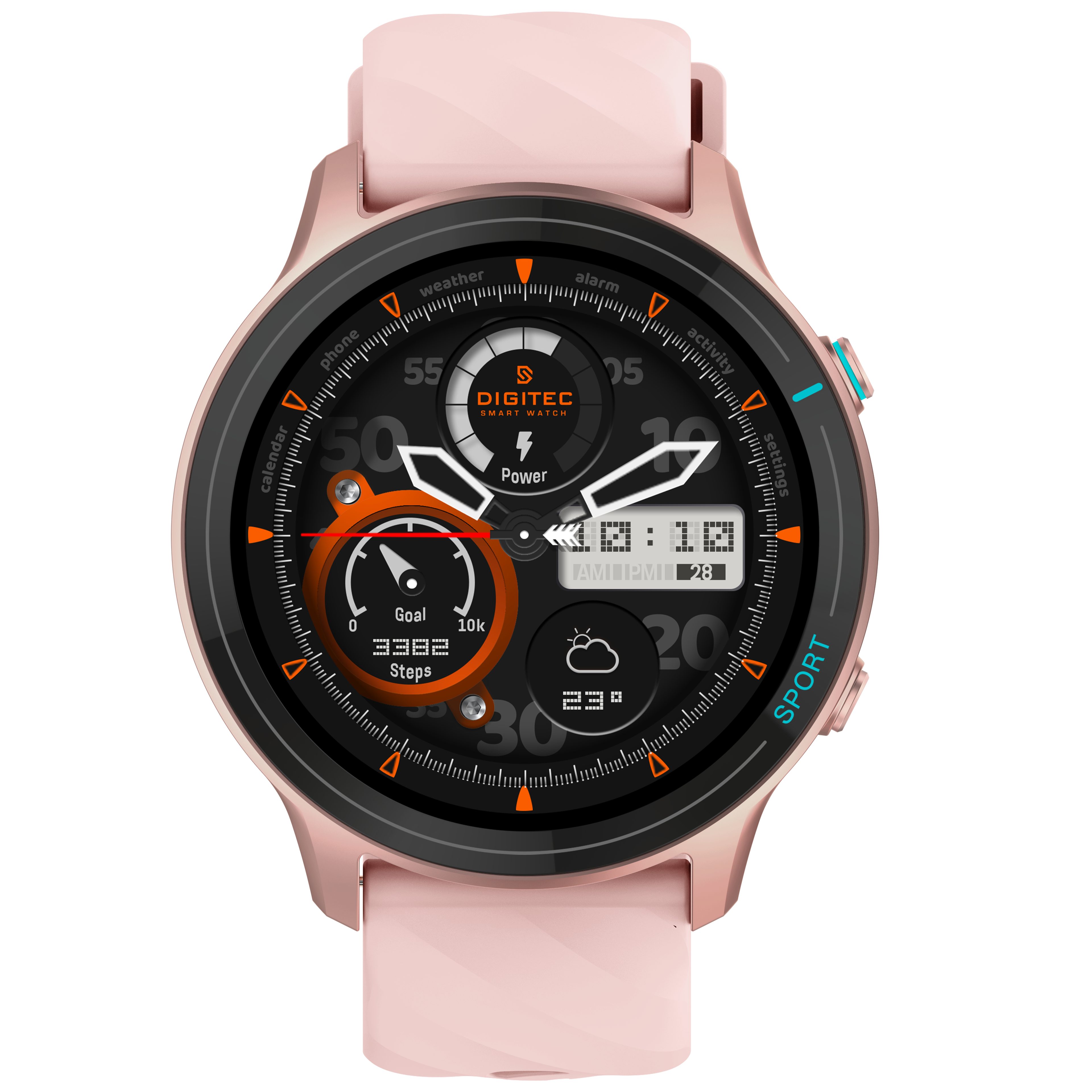 Zevelora Damen's IP68 Wasserdicht Fitness-Tracker Telefonfunktion Smartwatch (3,86 cm/1,52 Zoll, Android/iOS), mit austauschbarem weichem Mesharmband, - 390 mAh Akku SPO2, Herzfrequenzsensor, Schlafmonitor & Schrittzähler