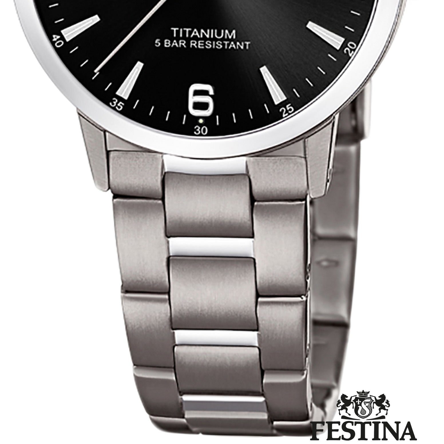 Festina Quarzuhr Damen Damen rund, F20436/3 Elegant silber Festina Armbanduhr Titanarmband Uhr Titan