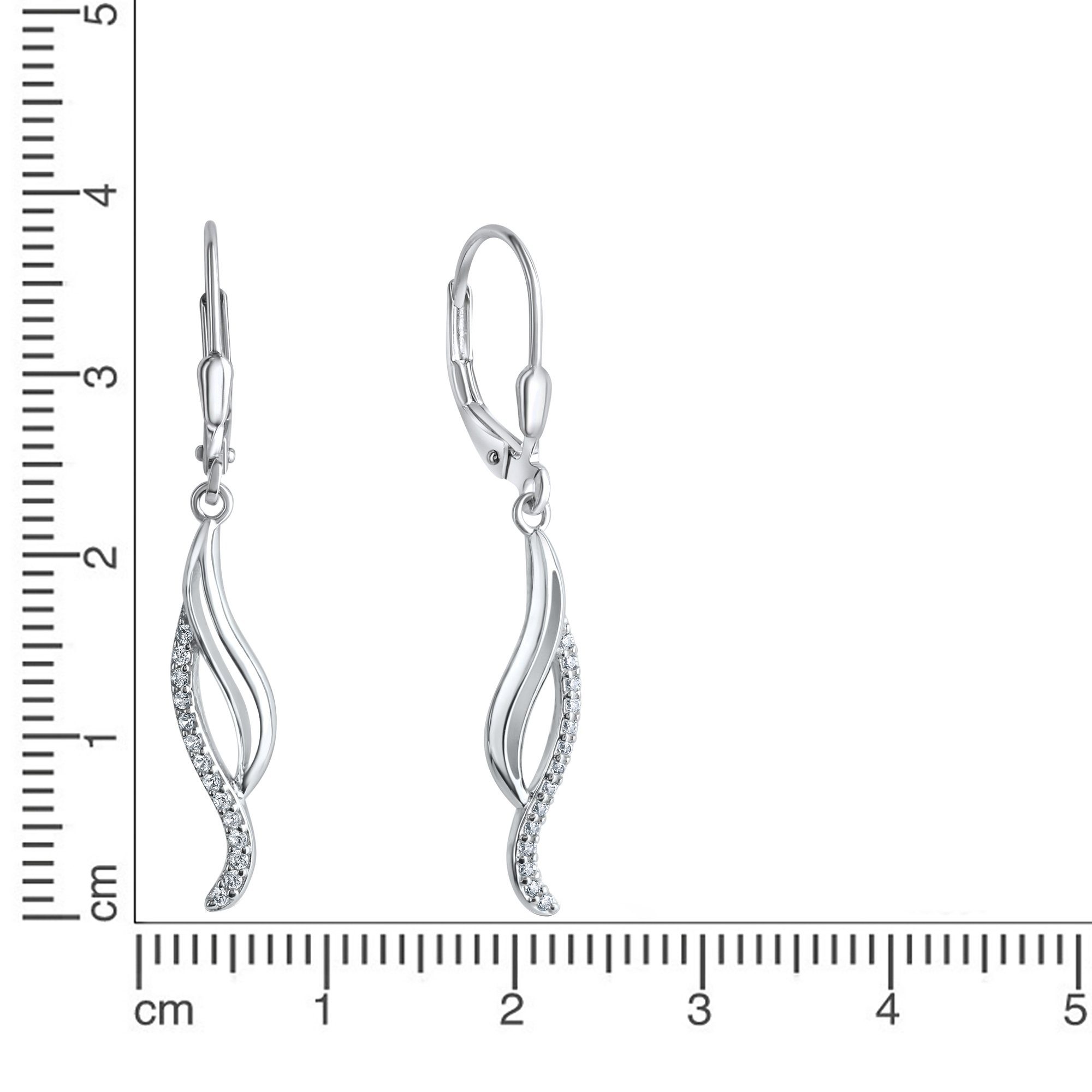 Vivance Paar Ohrhänger 925-Sterling Silber rhodiniert Zirkonia günstig online kaufen