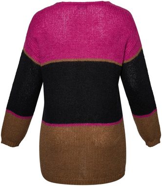 aprico Longstrickjacke mit Multi-Color Design