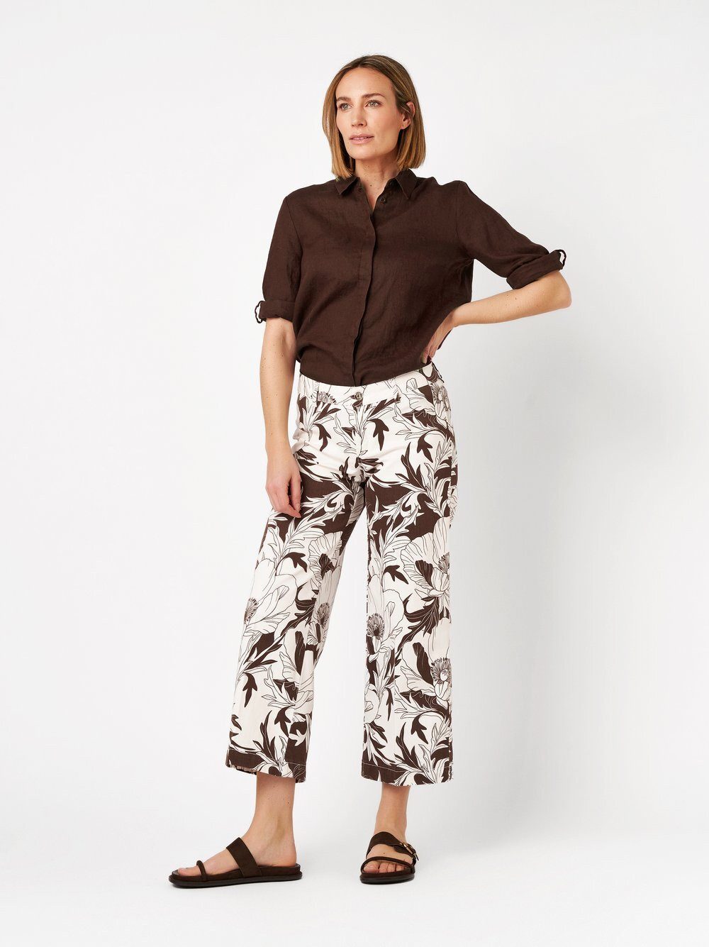 TONI 7/8-Jeans Ella Culotte mit großem Flowerprint