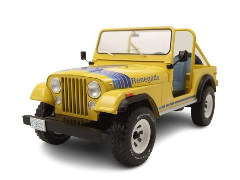 MCG Modellauto Jeep CJ-7 Renegade 1980 hellgelb, Maßstab 1:18