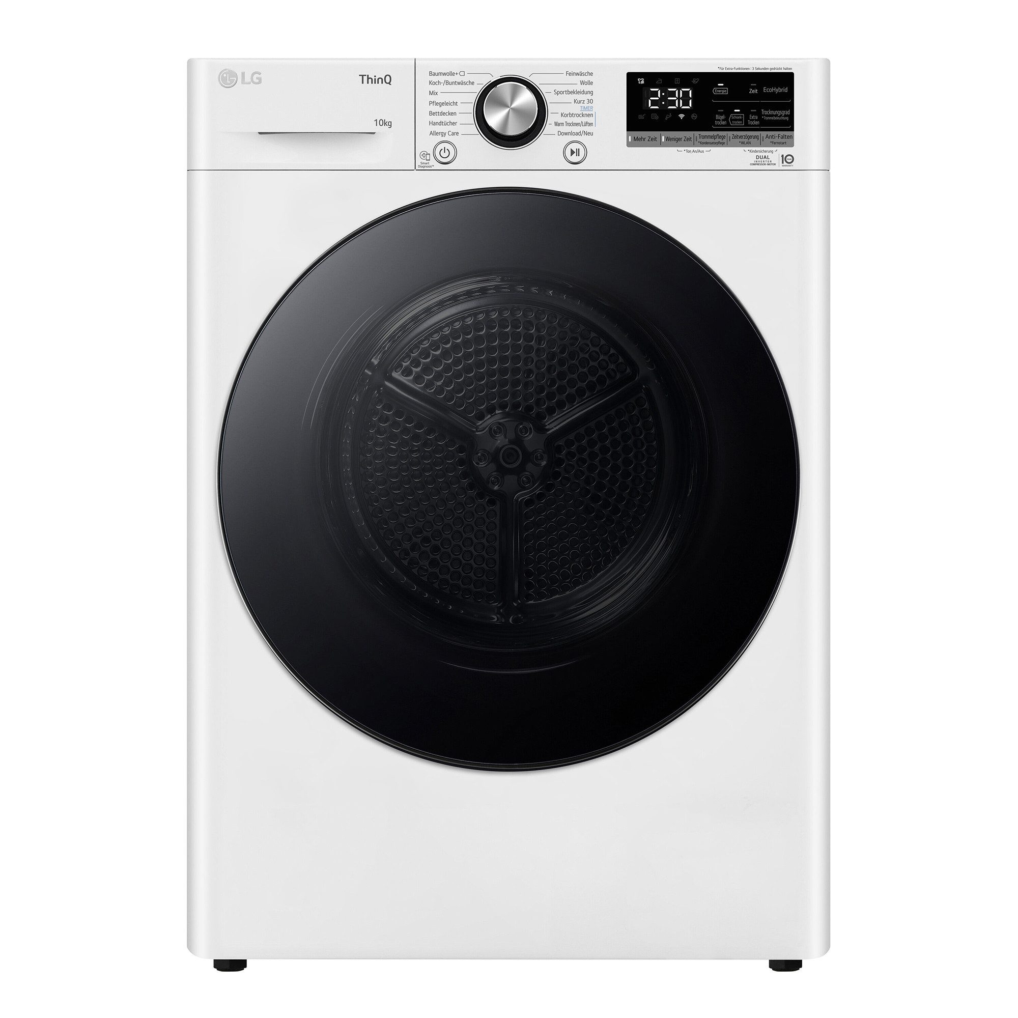 LG Wärmepumpentrockner Serie 3 V9AYXT, Dual Inverter Wärmepumpentechnologie, ECO Hybrid System