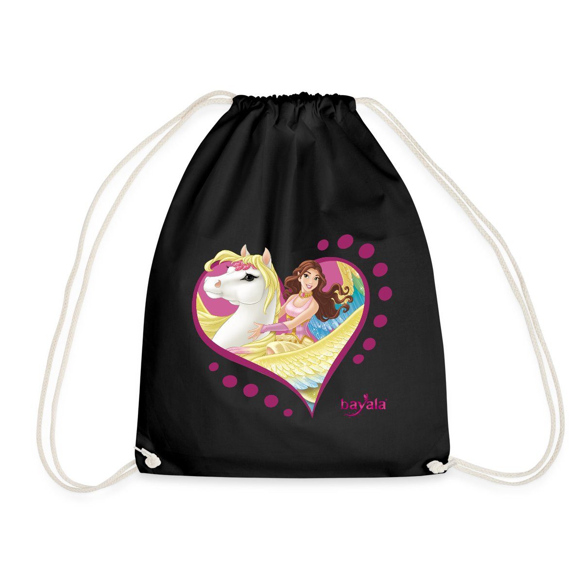 Spreadshirt Turnbeutel Schleich Bayala Elfe Surah mit Glitzer-Pegasus Turnbeutel (1-tlg)