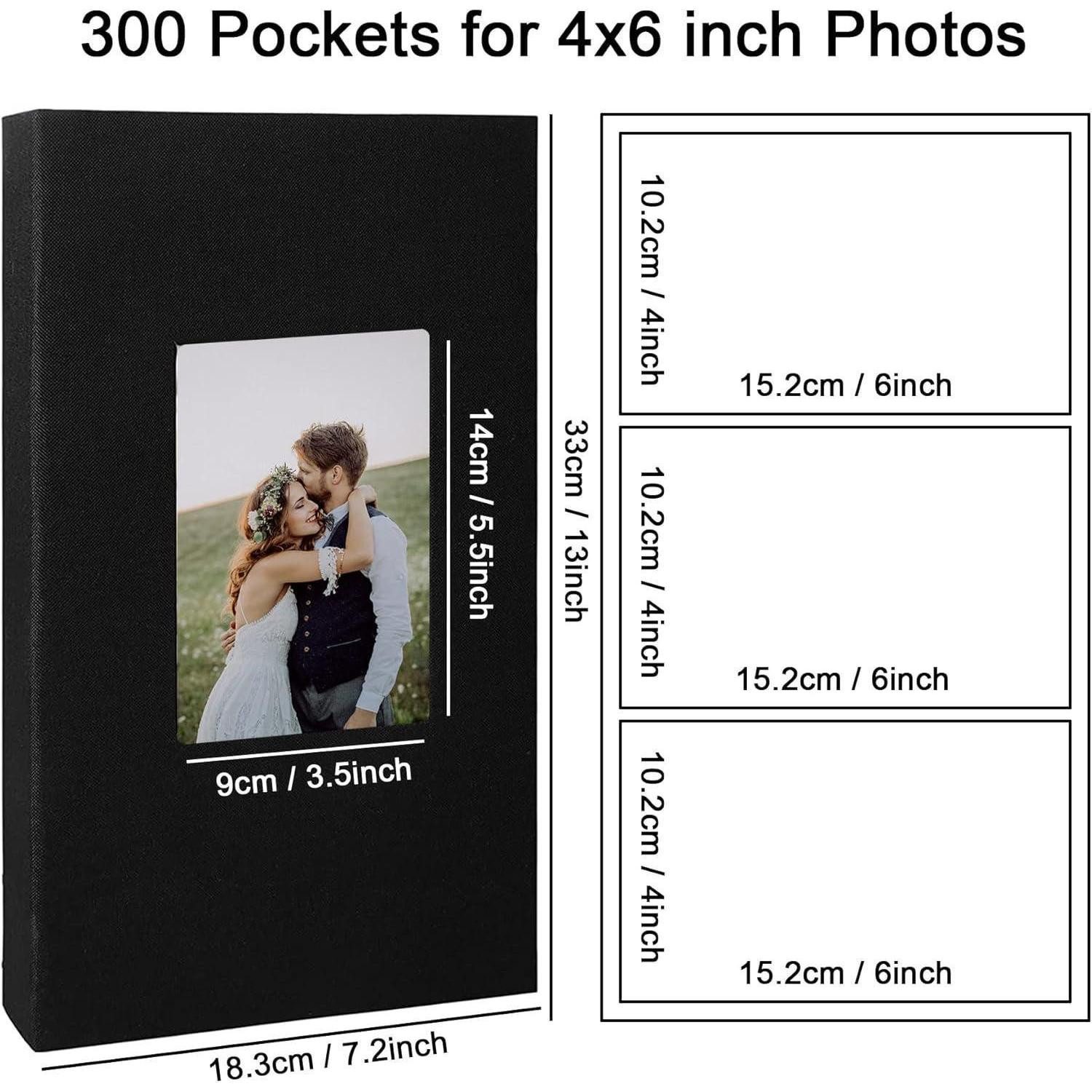 LuxusKollektion Einsteck-Fotoalbum Fotoalbum 300 Fotos 10x15CM 100 Seiten Traditionelles Einsteckalbum