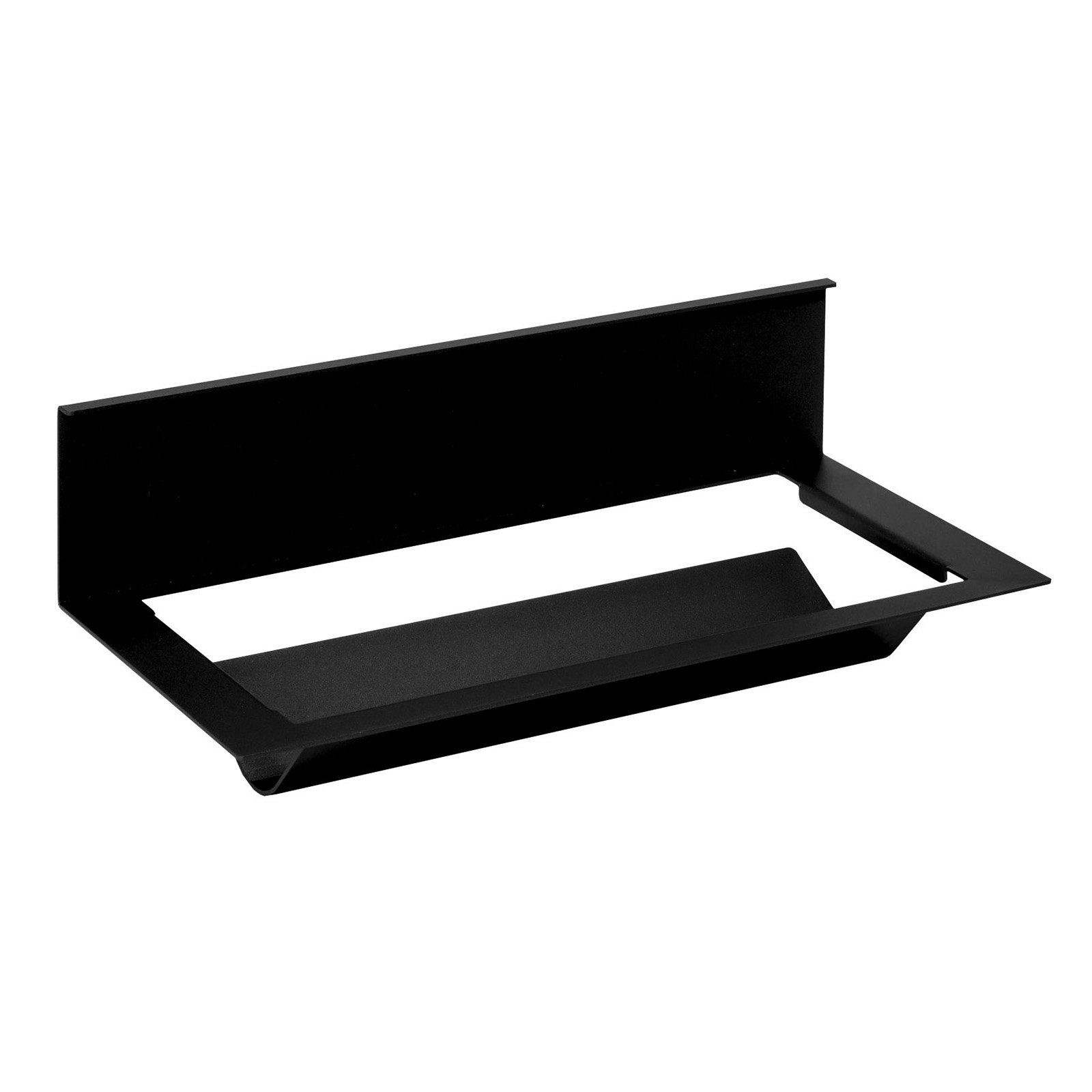 Kesseböhmer Küchenrückwand Relingsystem Linero MosaiQ schwarz modular, (1-tlg), Papierrollenhalter unten