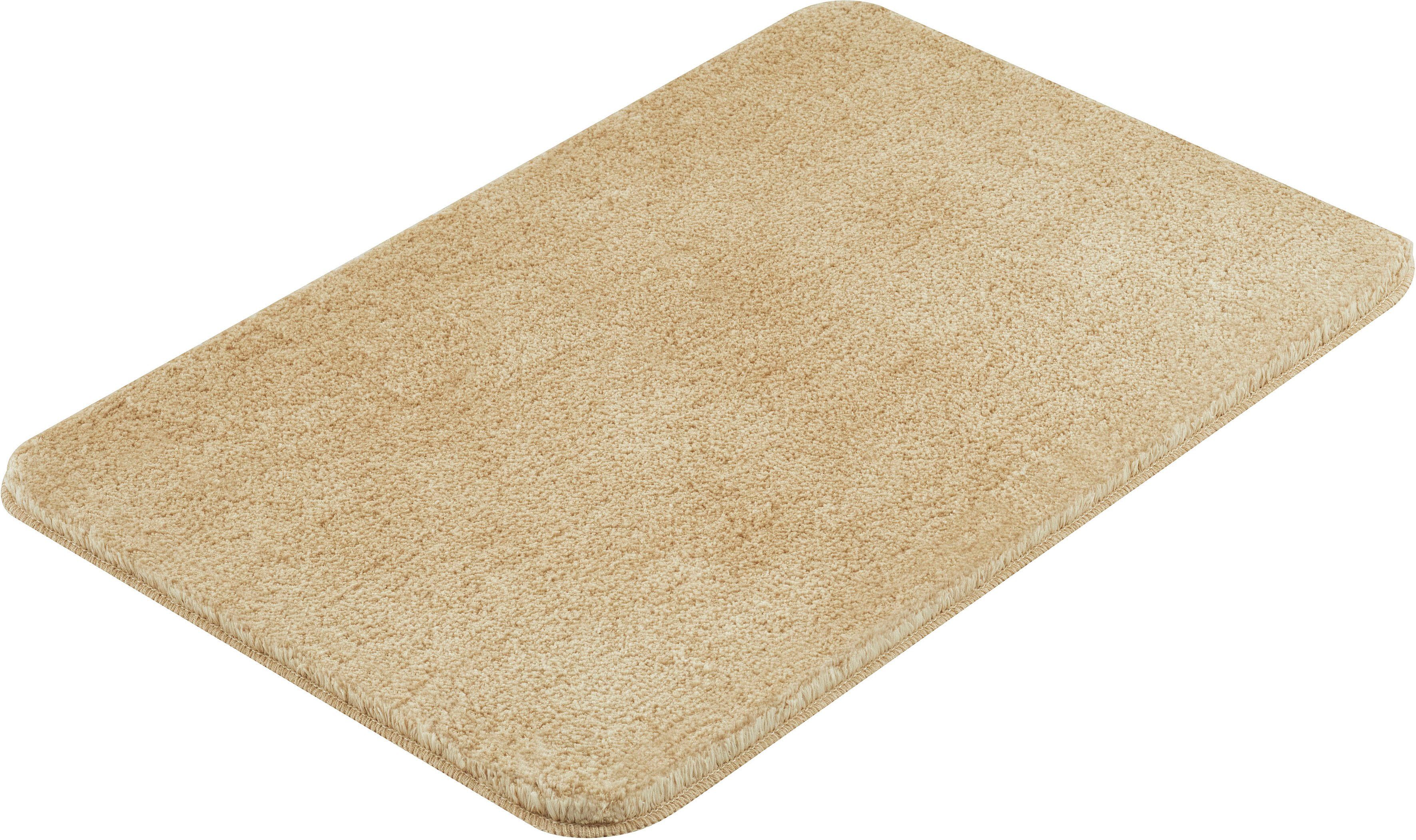 Kleine Wolke Badematte Meadow, Badvorleger, Badezimmer Teppich, Höhe 30 mm, rutschhemmend beschichtet, fußbodenheizungsgeeignet, Polyester, rechteckig, Badteppich, Uni Farben