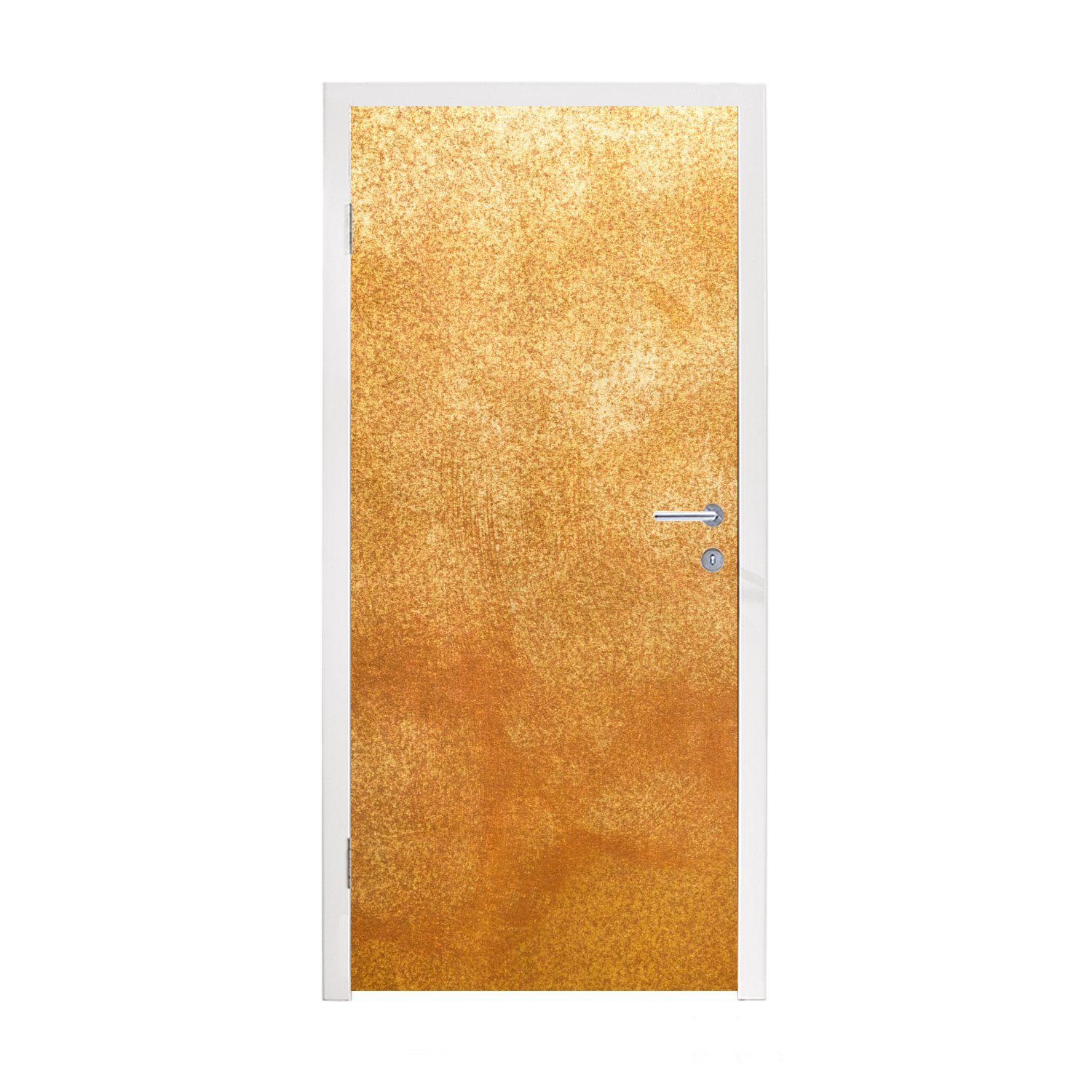 MuchoWow Türtapete Eisen - Rost - Gold - Metall - Luxus, Matt, bedruckt, (1 St), Fototapete für Tür, Türaufkleber, 75x205 cm